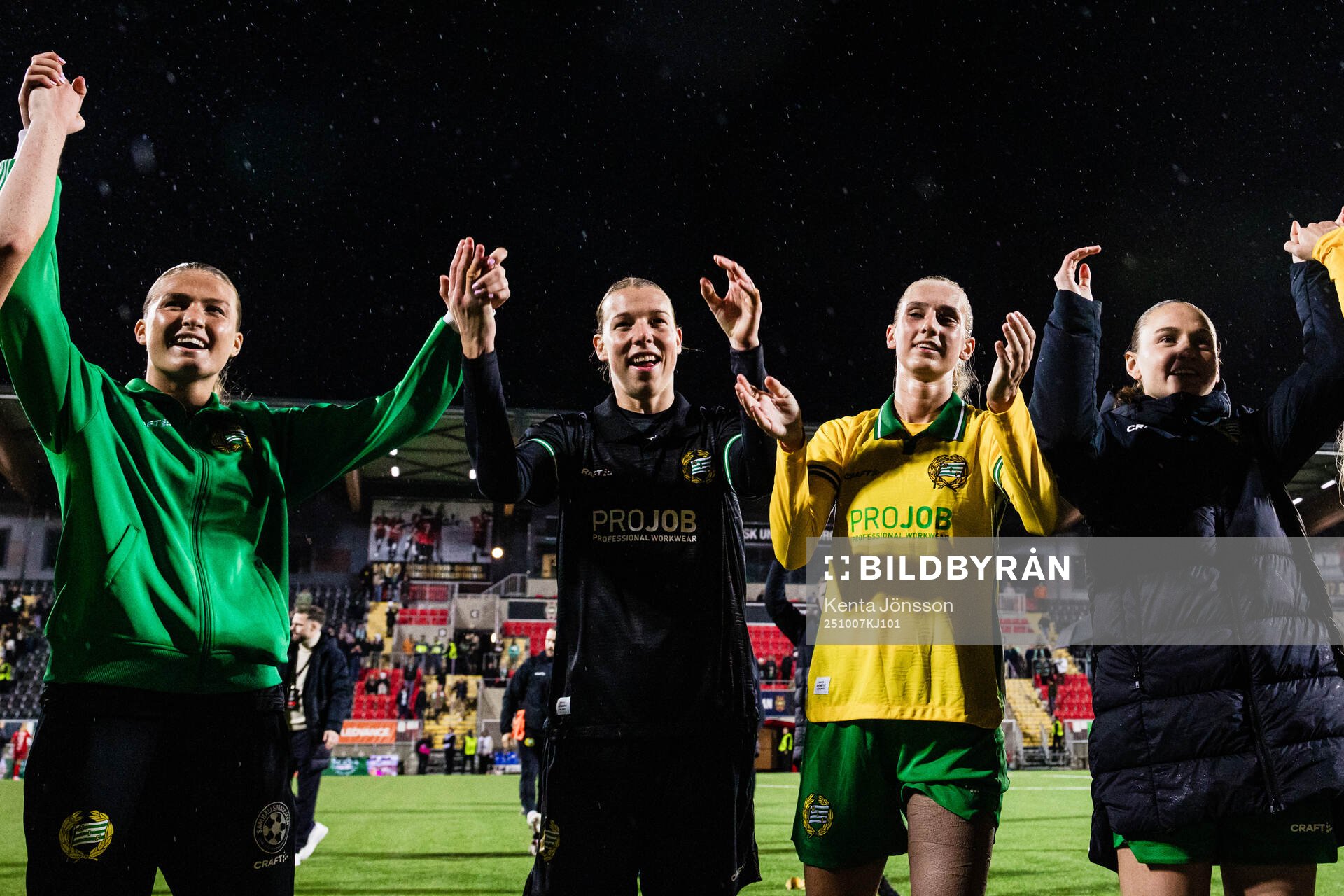 Goalkeeper Melina Loeck and Ellen Wangerheim of Hammarby