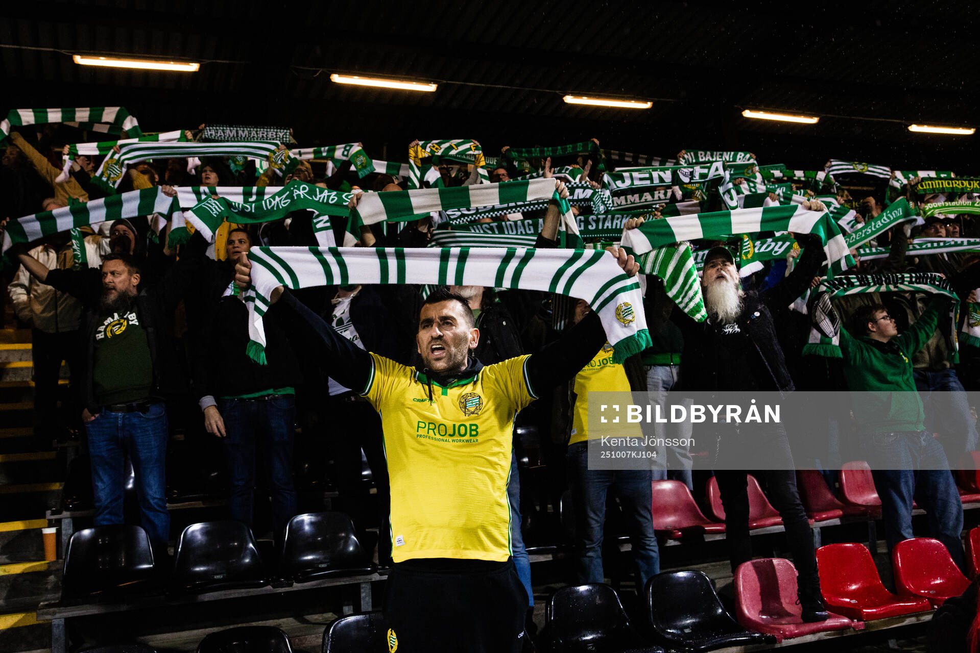 Supporters of Hammarby celebrates
