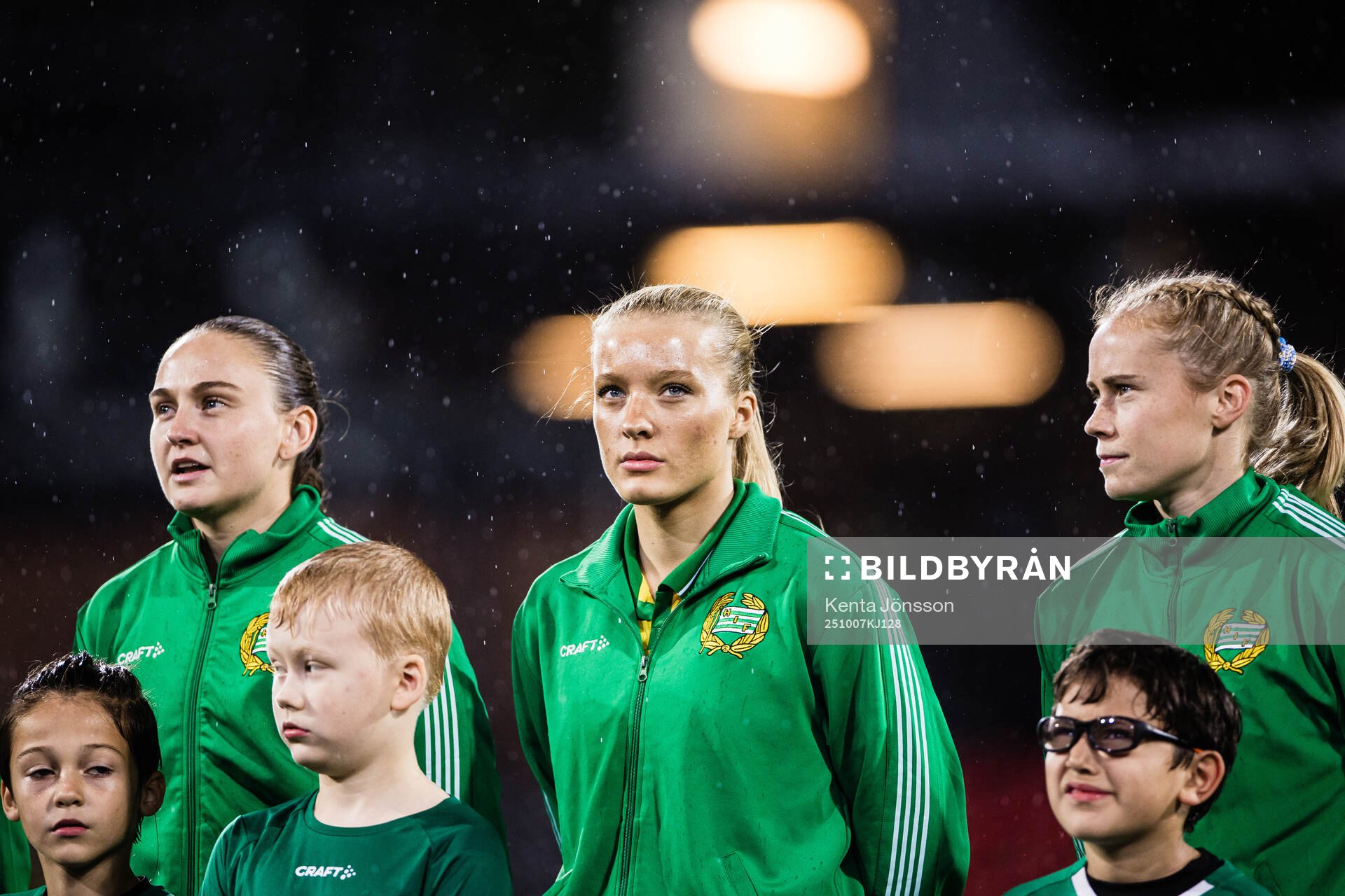 Vilde Hasund, Smilla Holmberg and Julie Blakstad of Hammarby