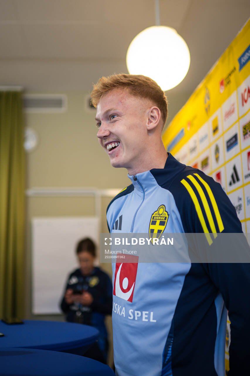 Hugo Larsson of the Swedish national football team in a
