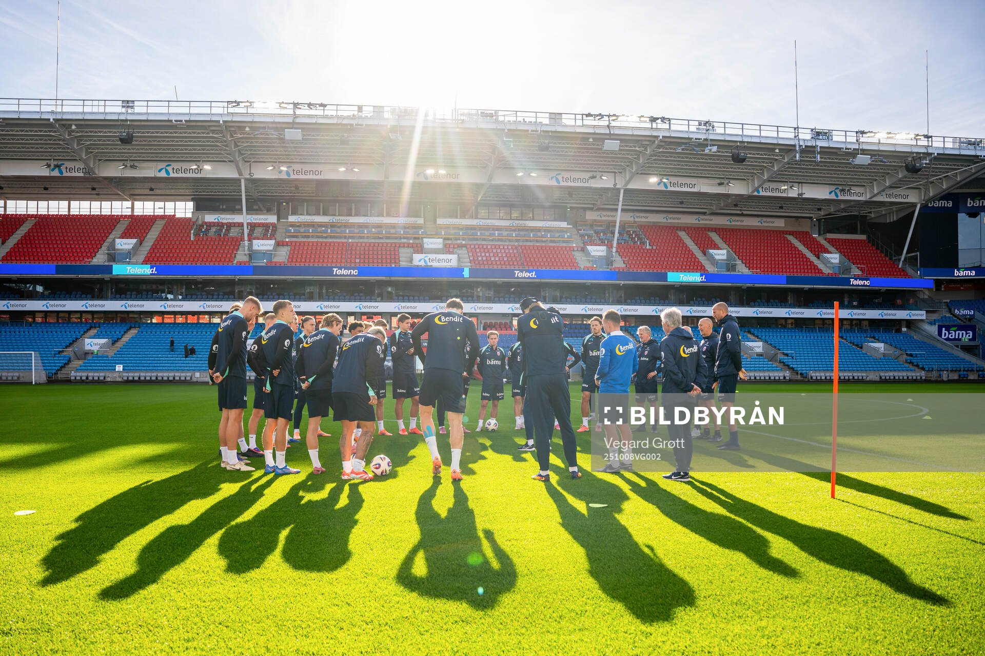 Players and staff of the Norwegian national football team