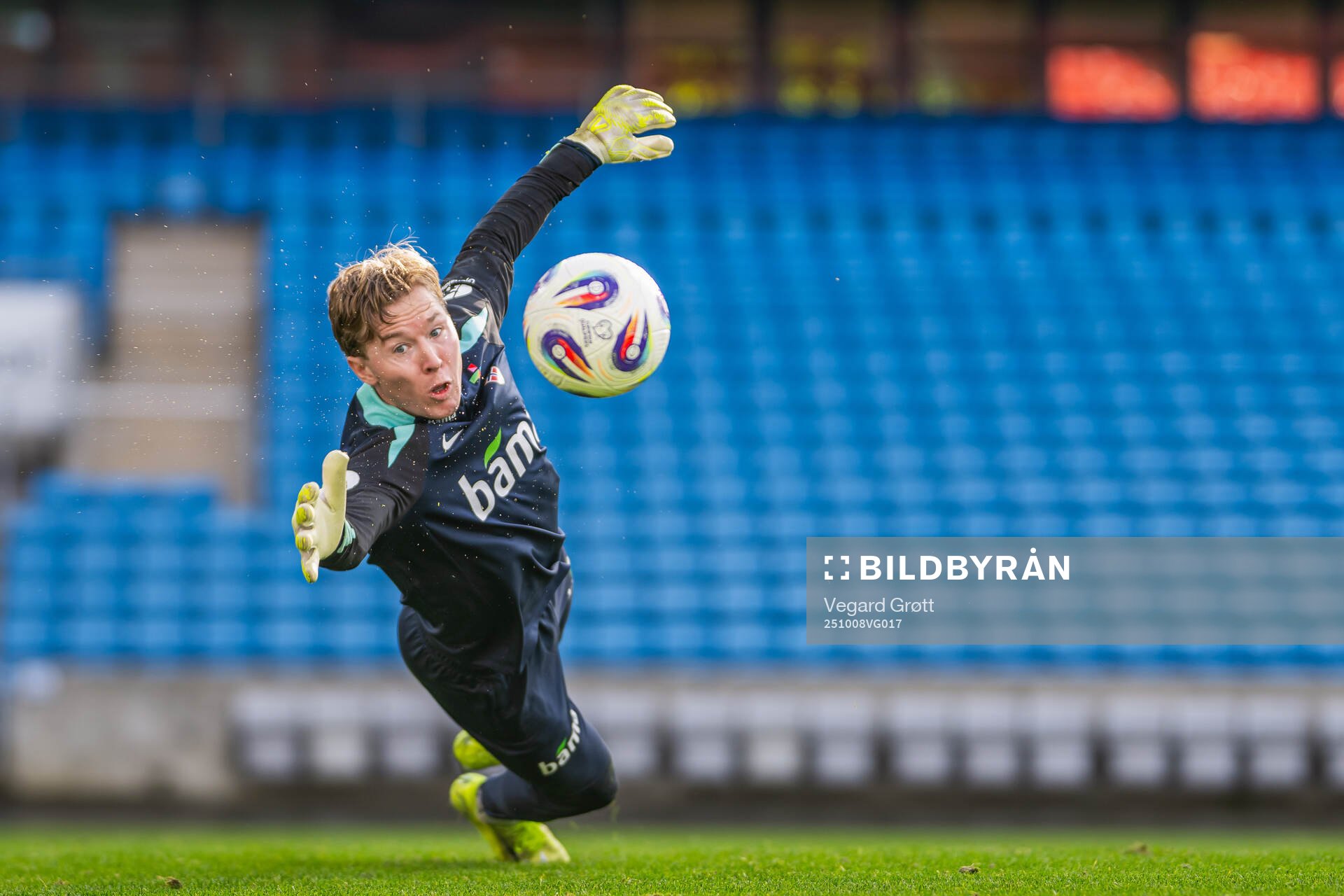 Goalkeeper Mathias Dyngeland of the Norwegian national