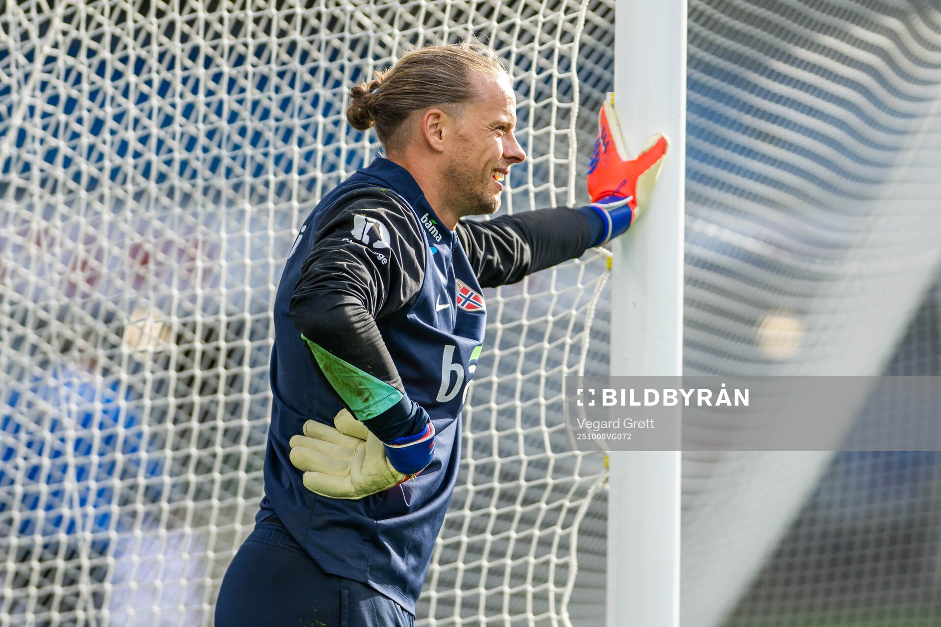 Goalkeeper Ørjan Håskjold Nyland of the Norwegian