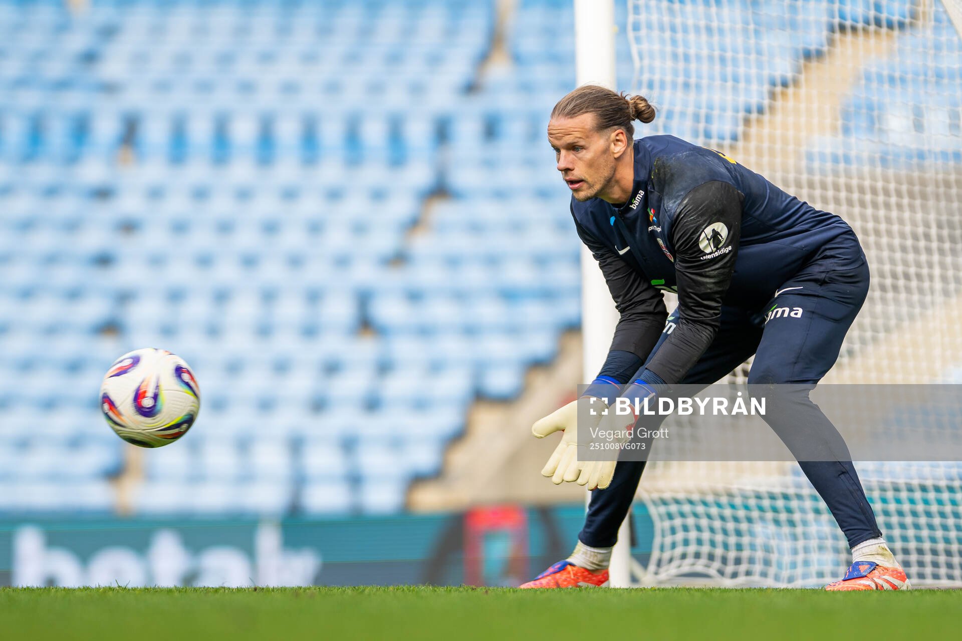 Goalkeeper Ørjan Håskjold Nyland of the Norwegian