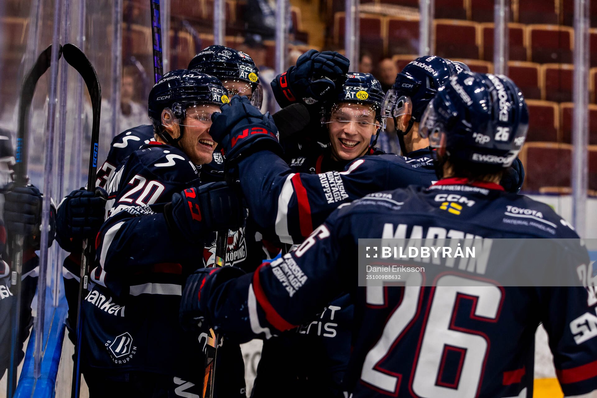 Linköpings spelarna jublar