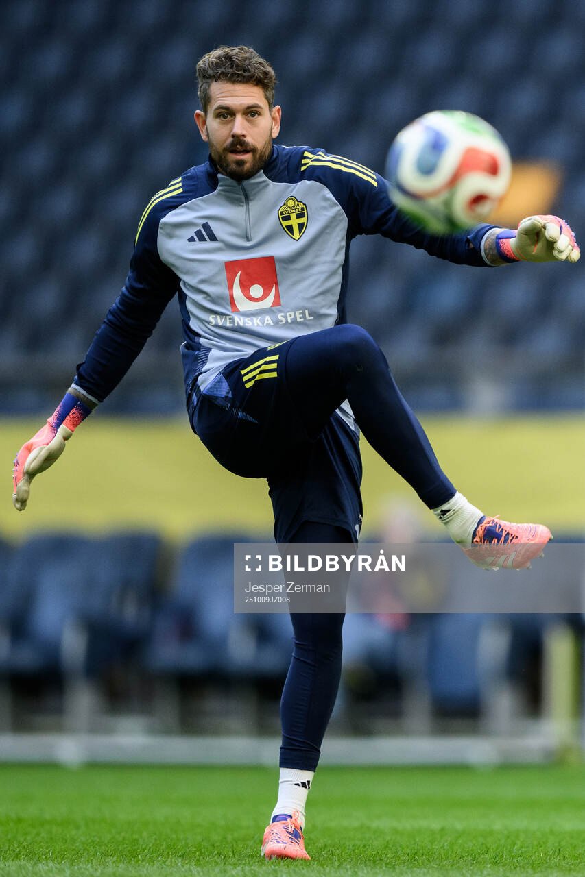 goalkeeper Kristoffer Nordfeldt of the Swedish men's