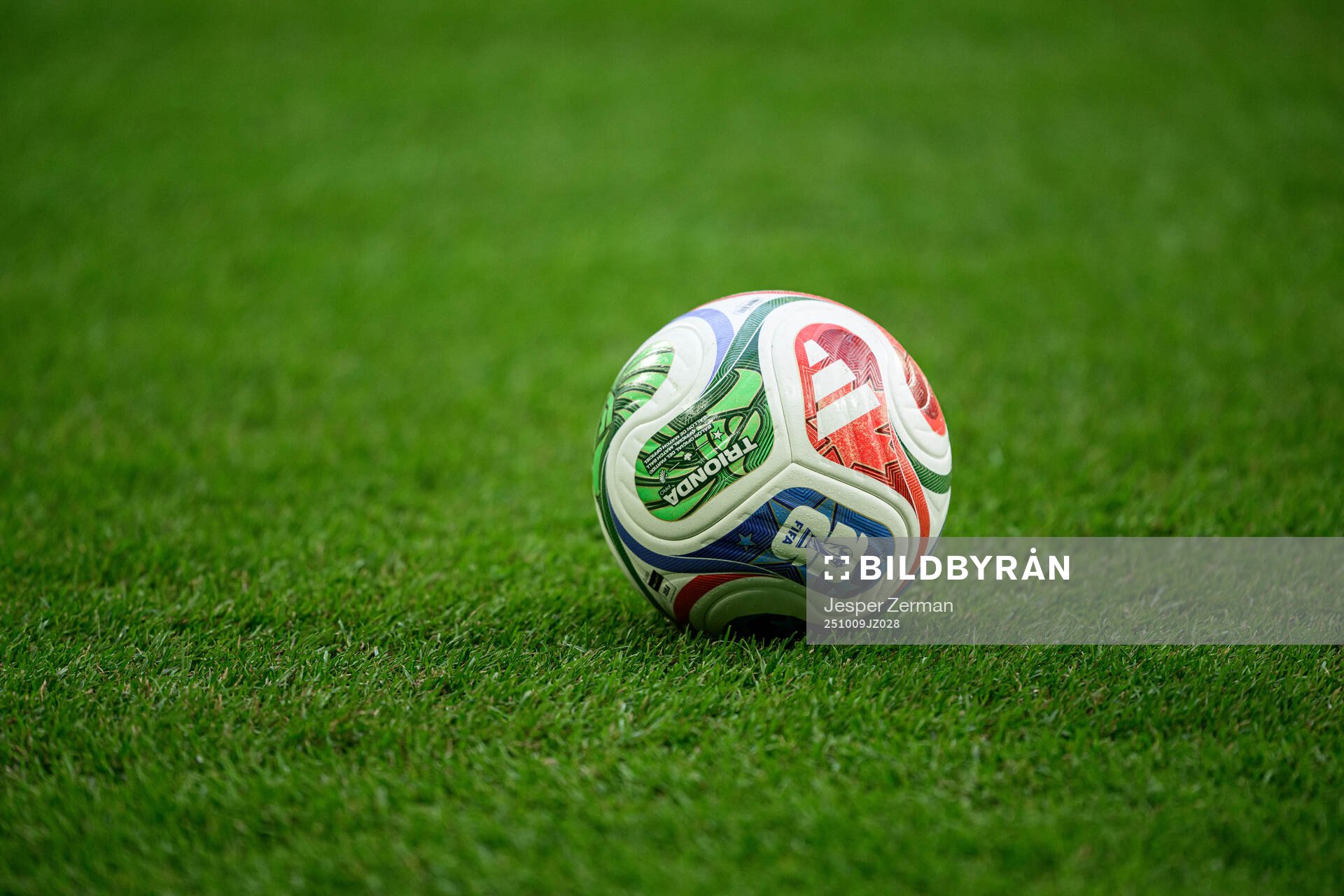 The official match ball of the FIFA World Cup Qualifier at