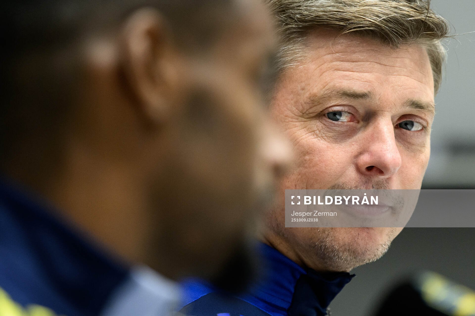 Alexander Isak and Head coach Jon Dahl Tomasson of the