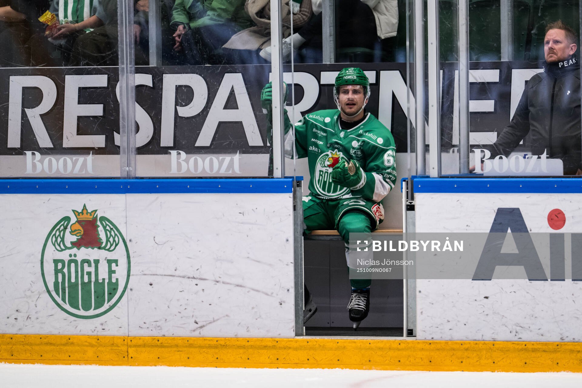 Rögles Leon Bristedt i utvisningsbåset