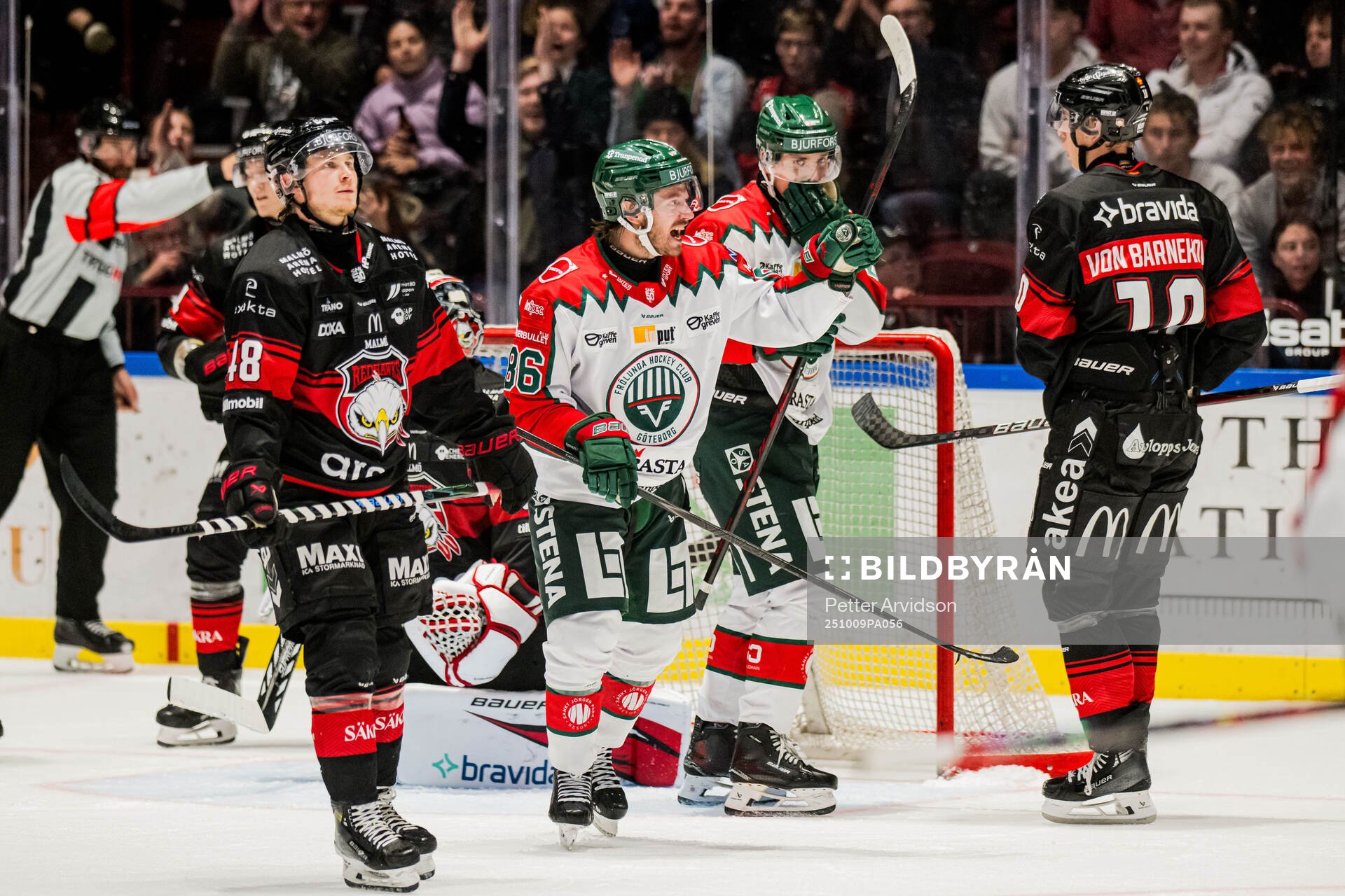 Frölundas Erik Thorell jublar