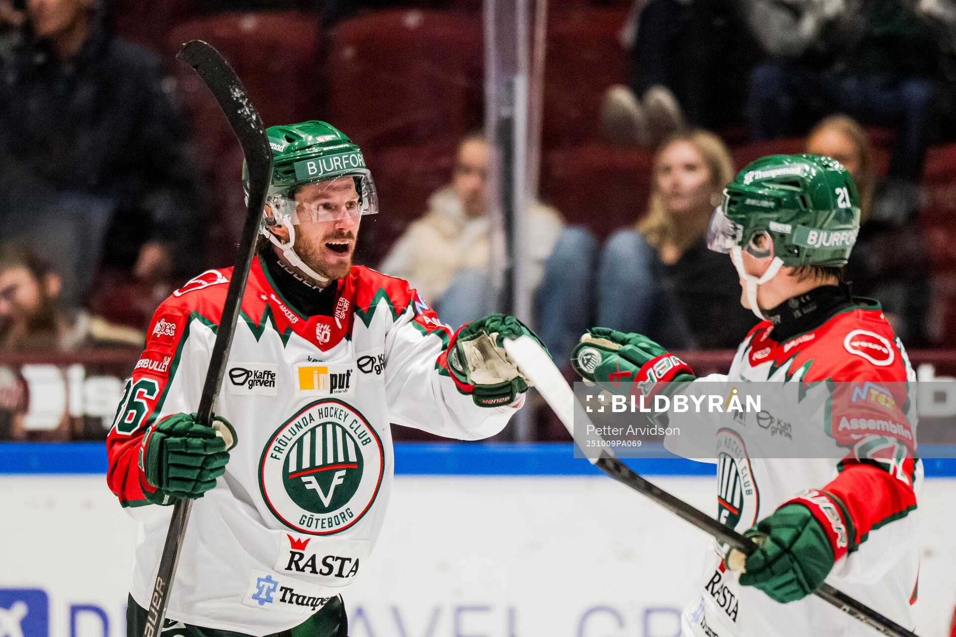 Frölundas Erik Thorell jublar