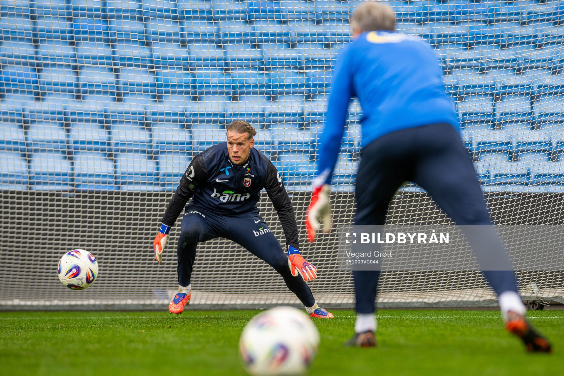 Goalkeeper Ørjan Håskjold Nyland of the Norwegian
