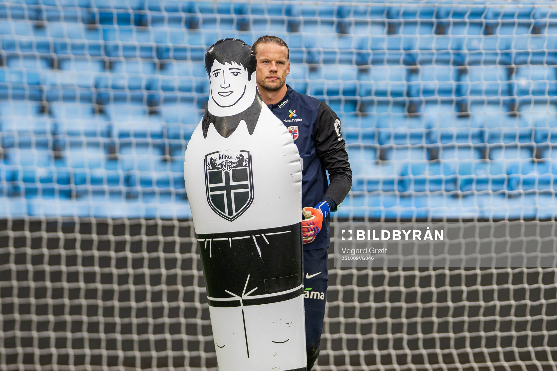 Goalkeeper Ørjan Håskjold Nyland of the Norwegian