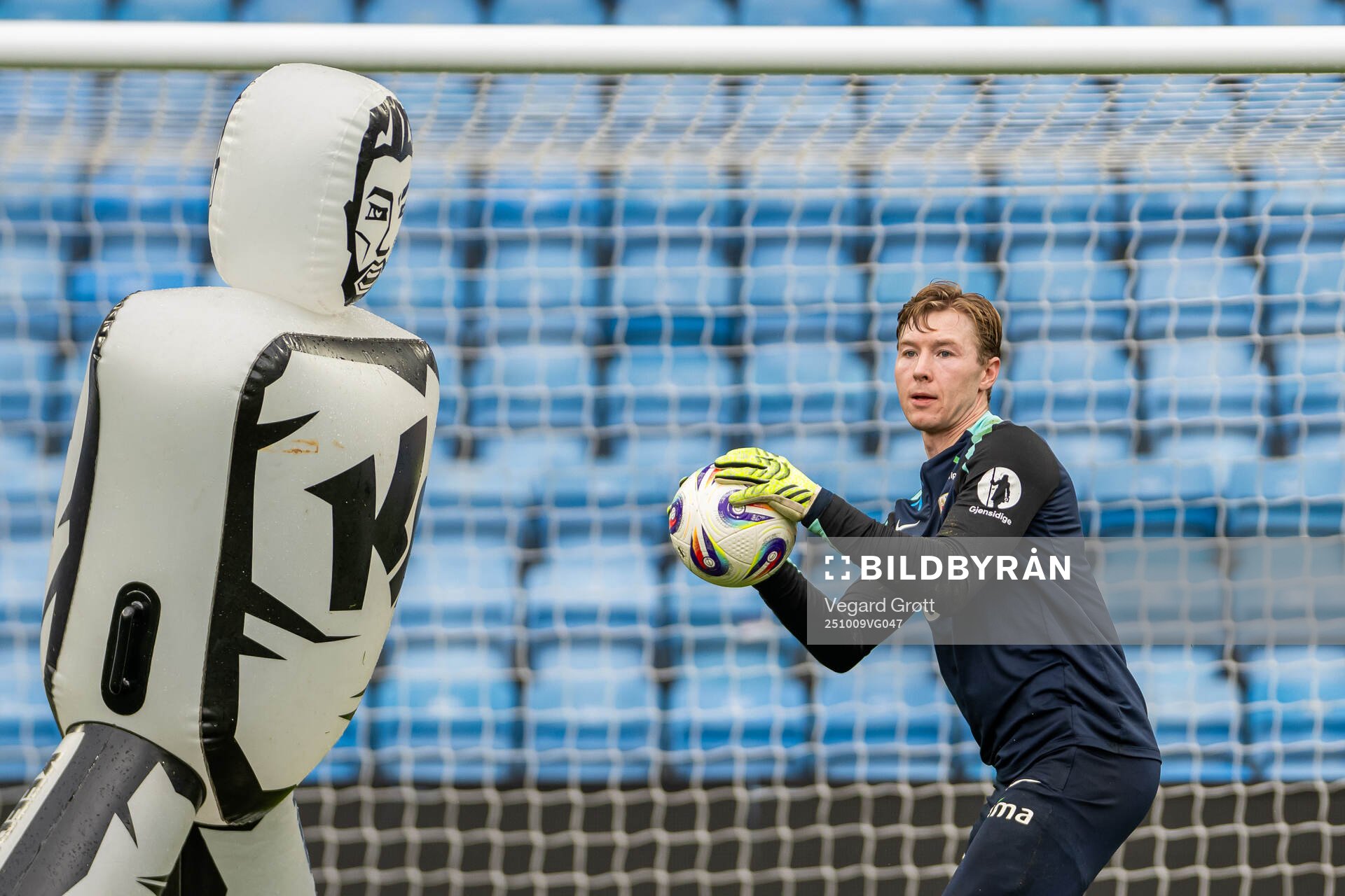 Goalkeeper Mathias Dyngeland of the Norwegian national
