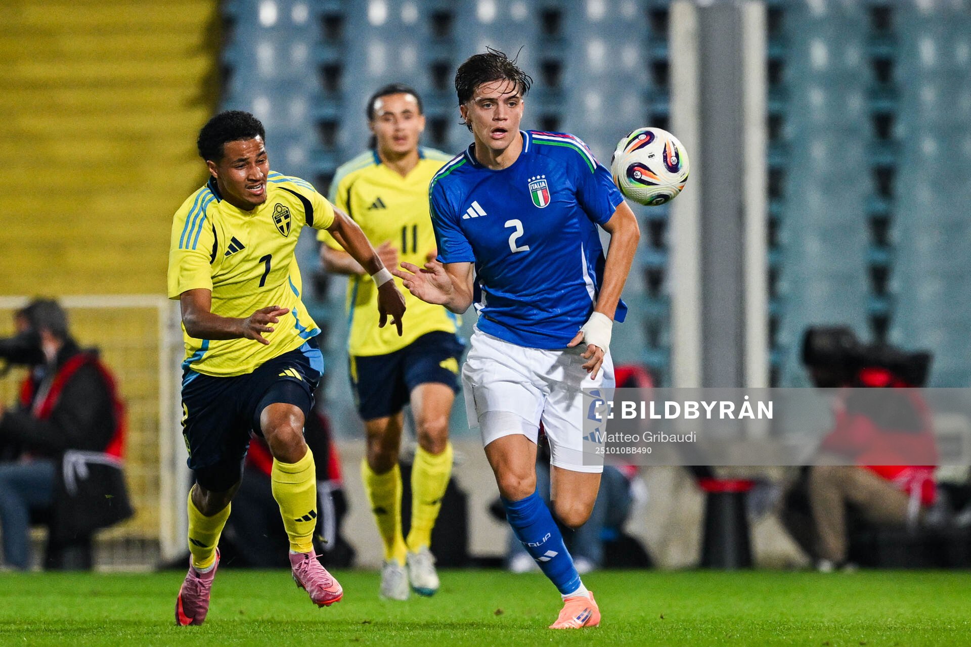 Momodou Sonko of Sweden and Marco Palestra of Italy