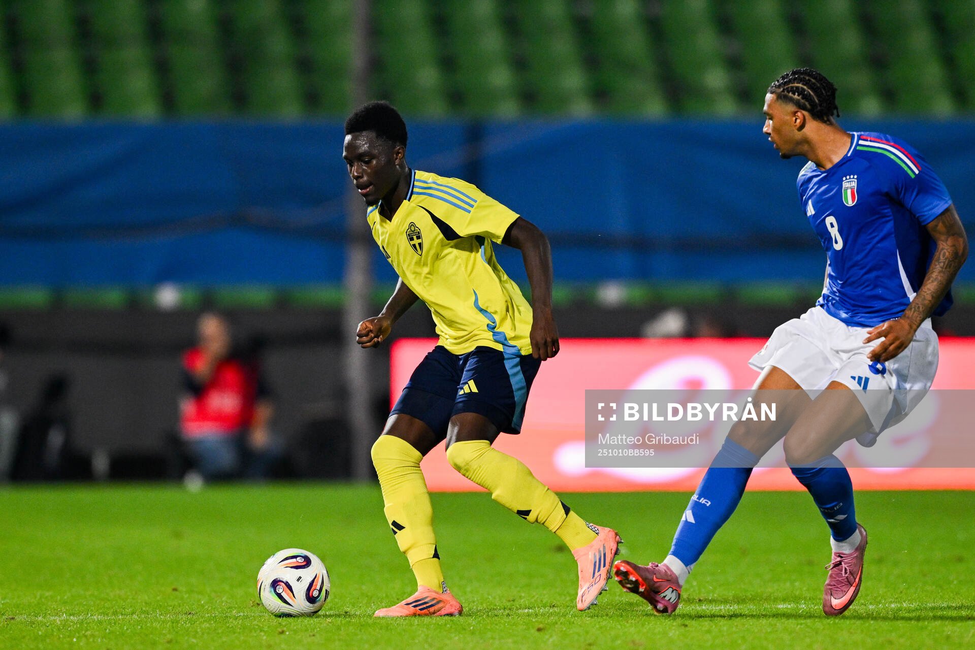 Genesis Antwi of Sweden and Cher Ndour of Italy