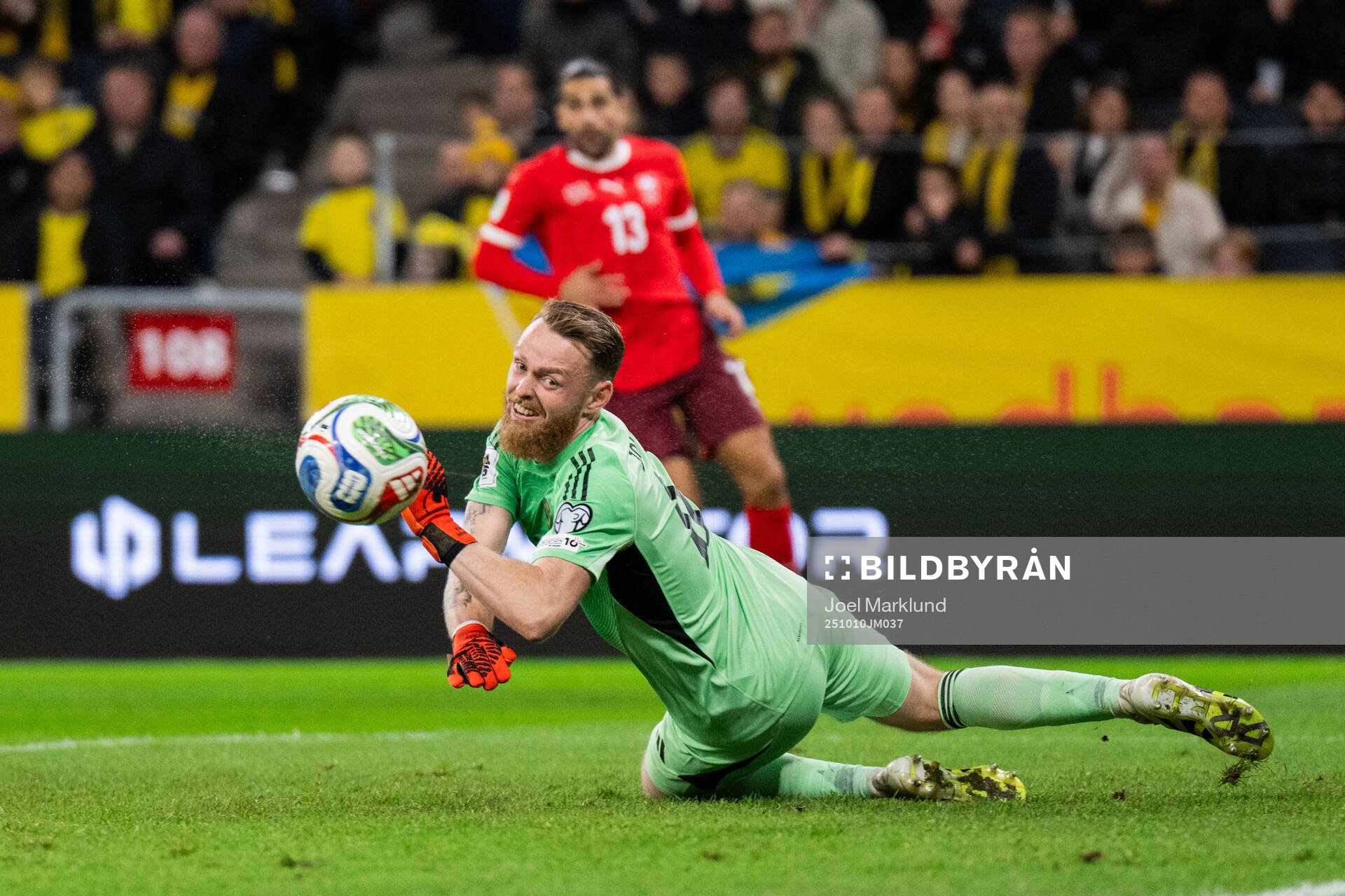 Goalkeeper Viktor Johansson of Sweden