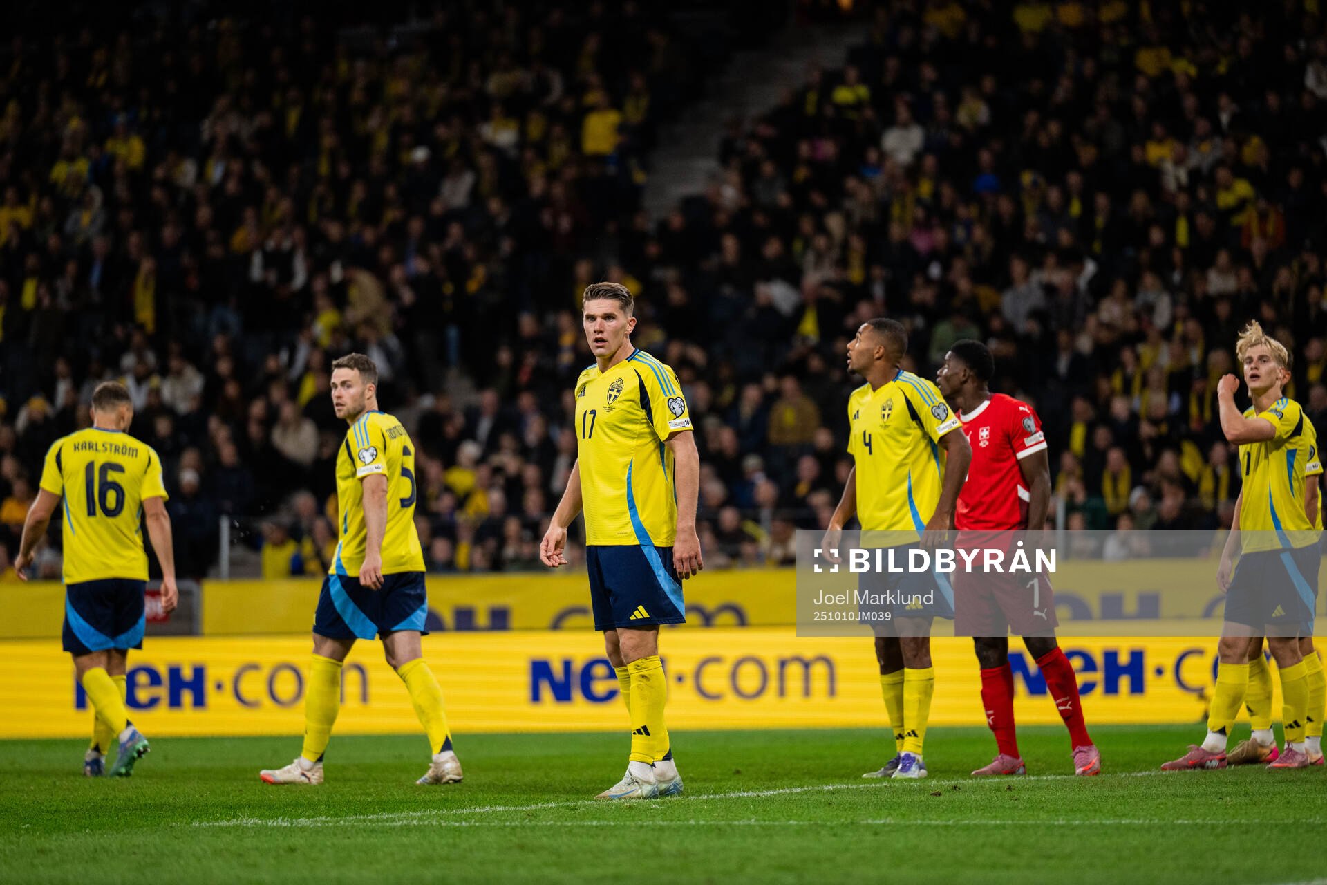 Gabriel Gudmundsson, Viktor Gyökeres, and Isak Hien of