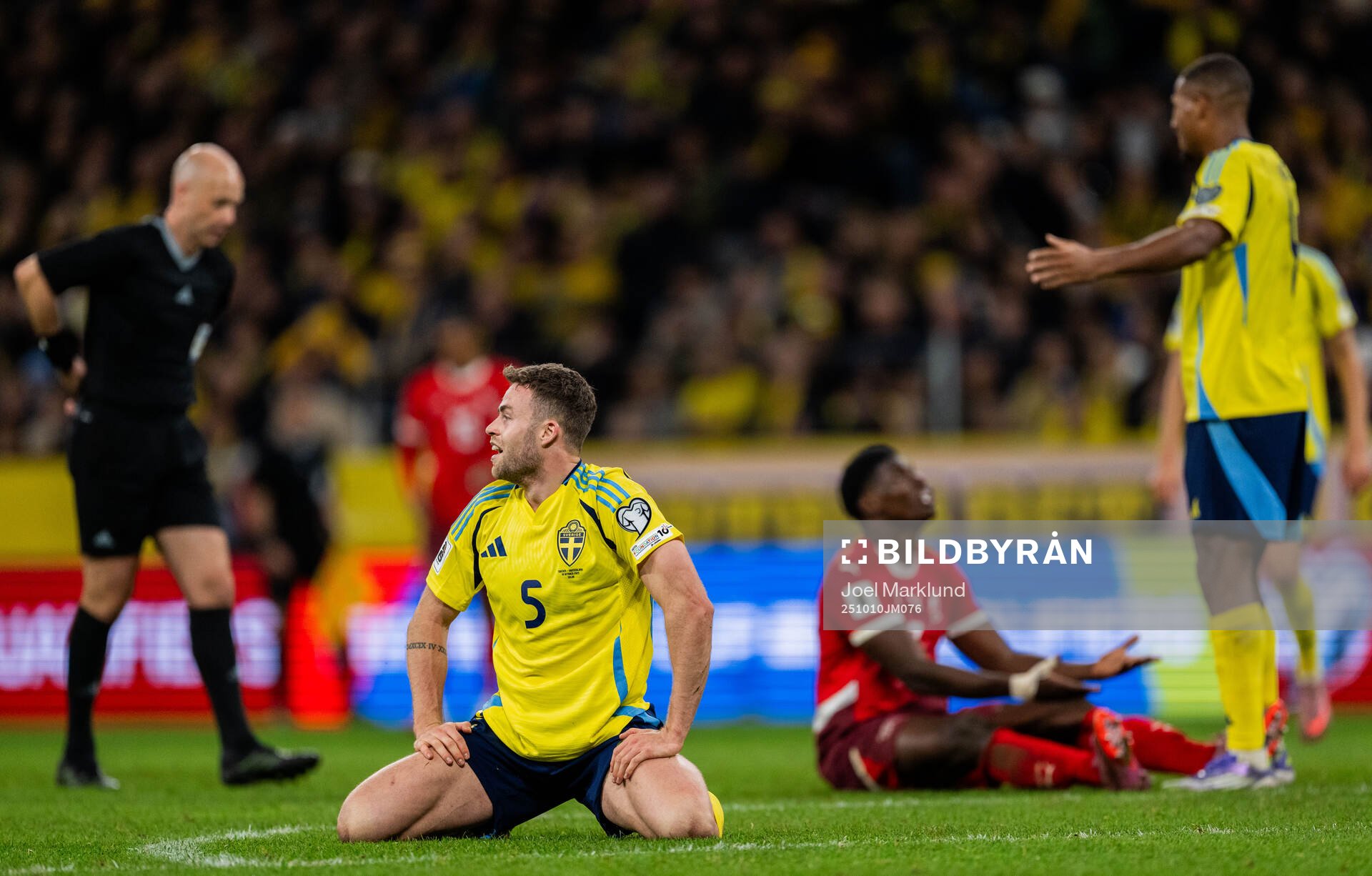 Gabriel Gudmundsson of Sweden looks dejected
