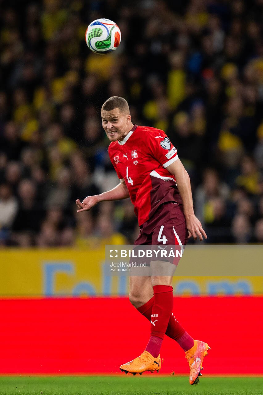 Nico Elvedi of Switzerland