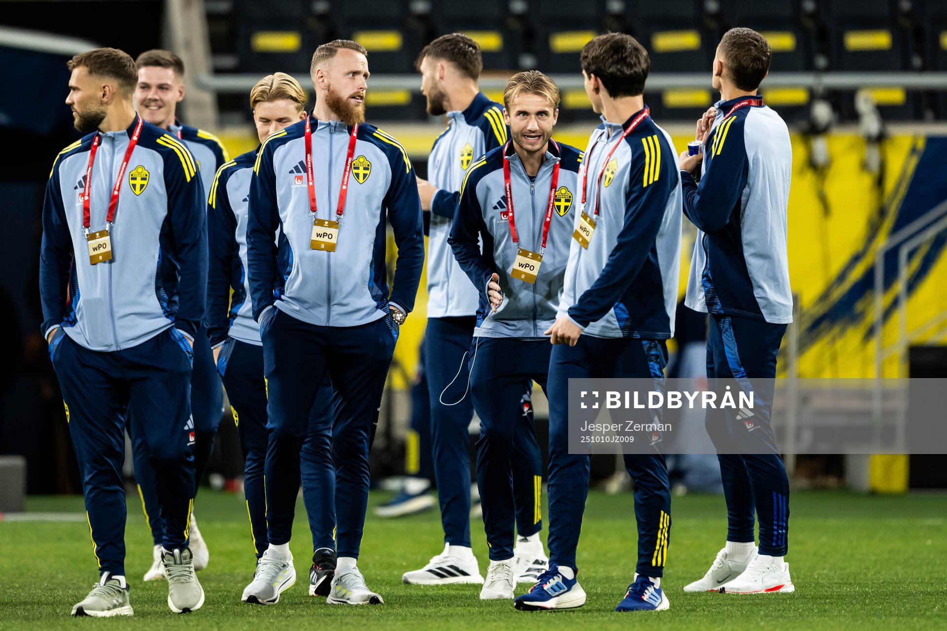 Jesper Karlström, goalkeeper Viktor Johansson and Benjamin