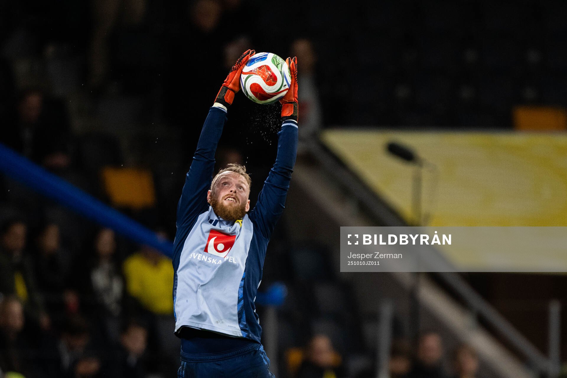 Goalkeeper Viktor Johansson of Sweden