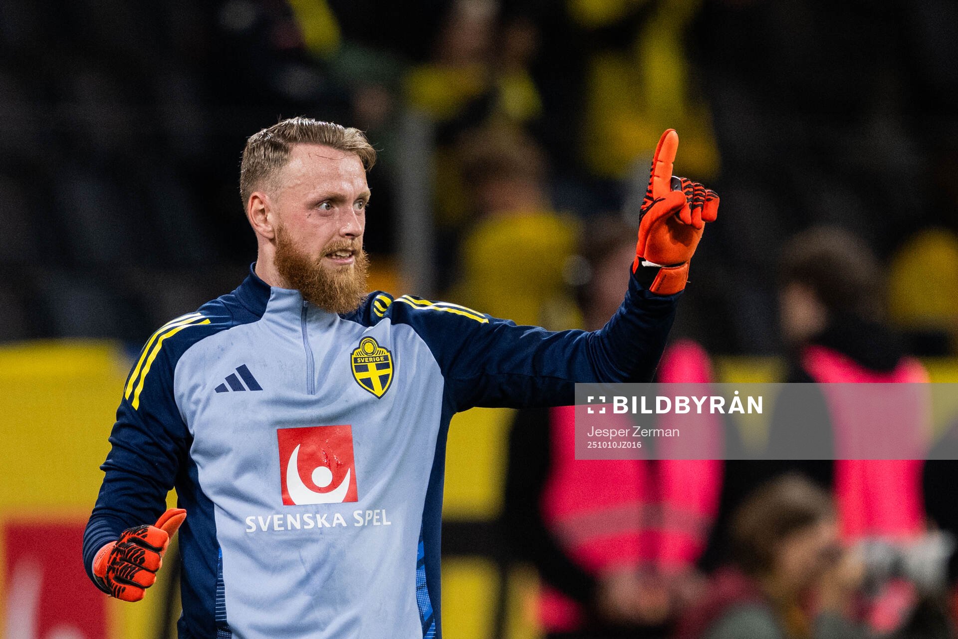 Goalkeeper Viktor Johansson of Sweden
