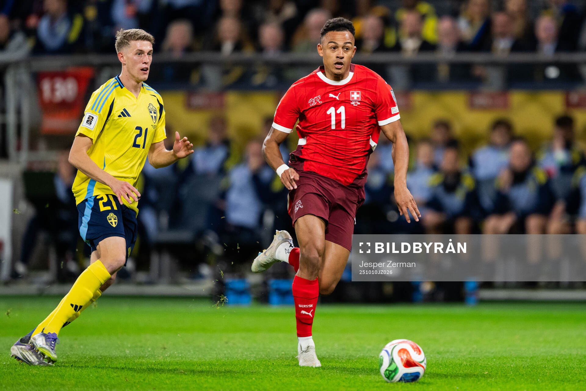 Alexander Bernhardsson of Sweden and Dan Ndoye of