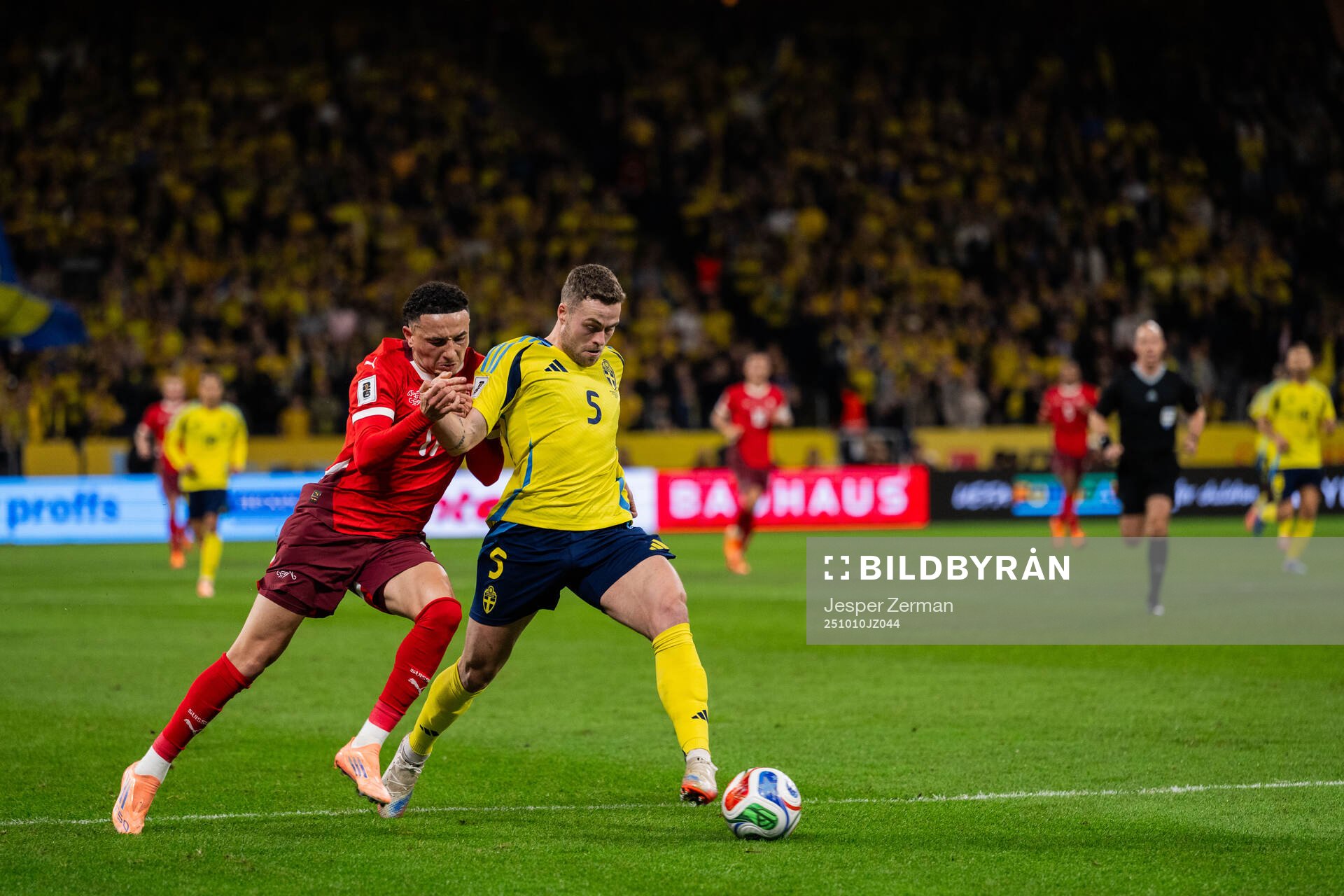 Ruben Vargas of Switzerland and Gabriel Gudmundsson of