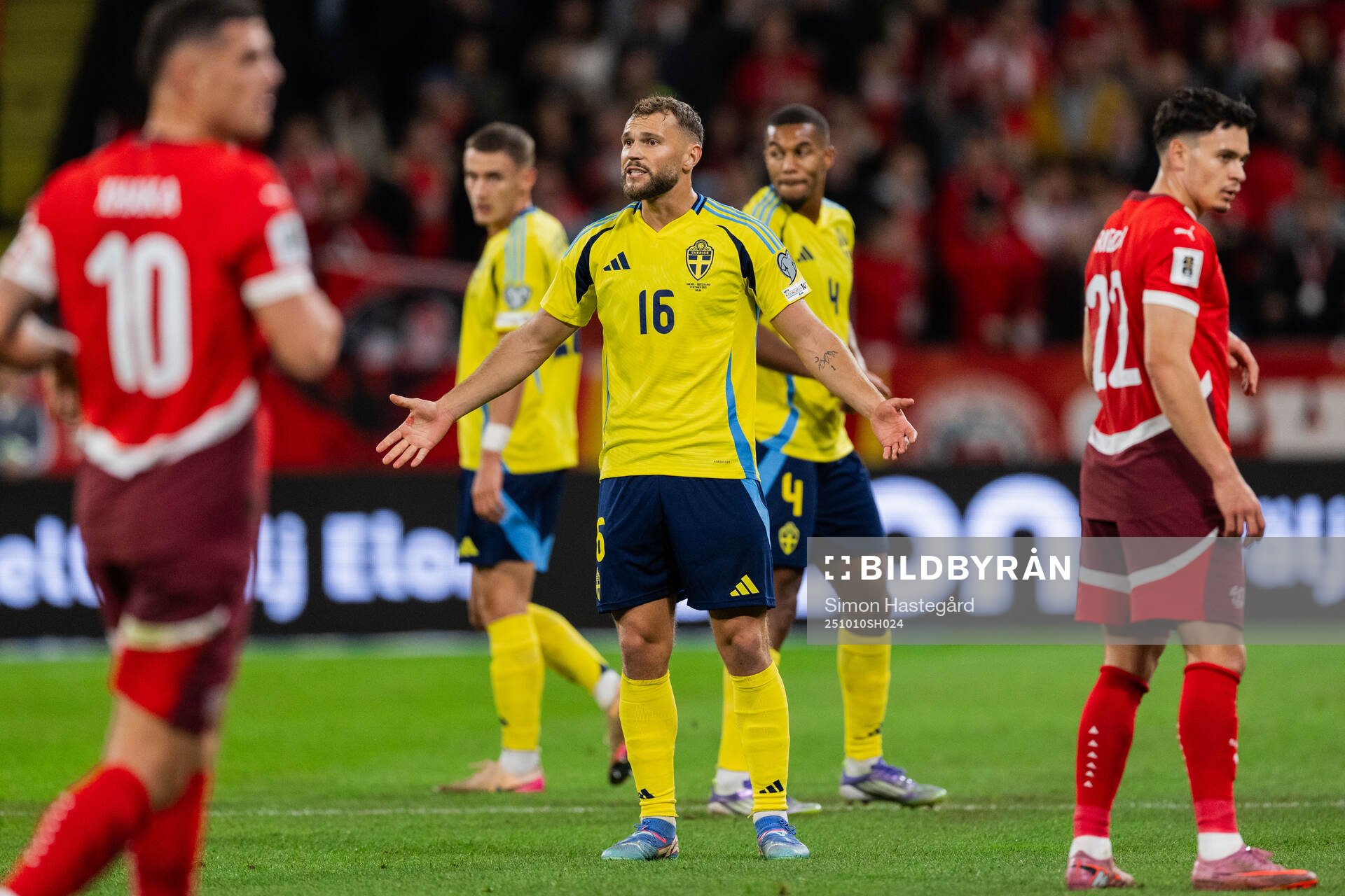 Jesper Karlström of Sweden reacts