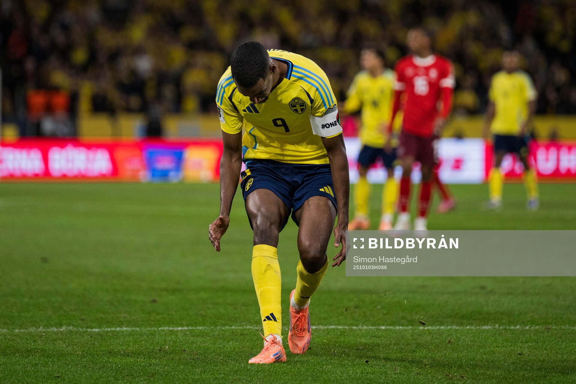 Alexander Isak of Sweden looks dejected
