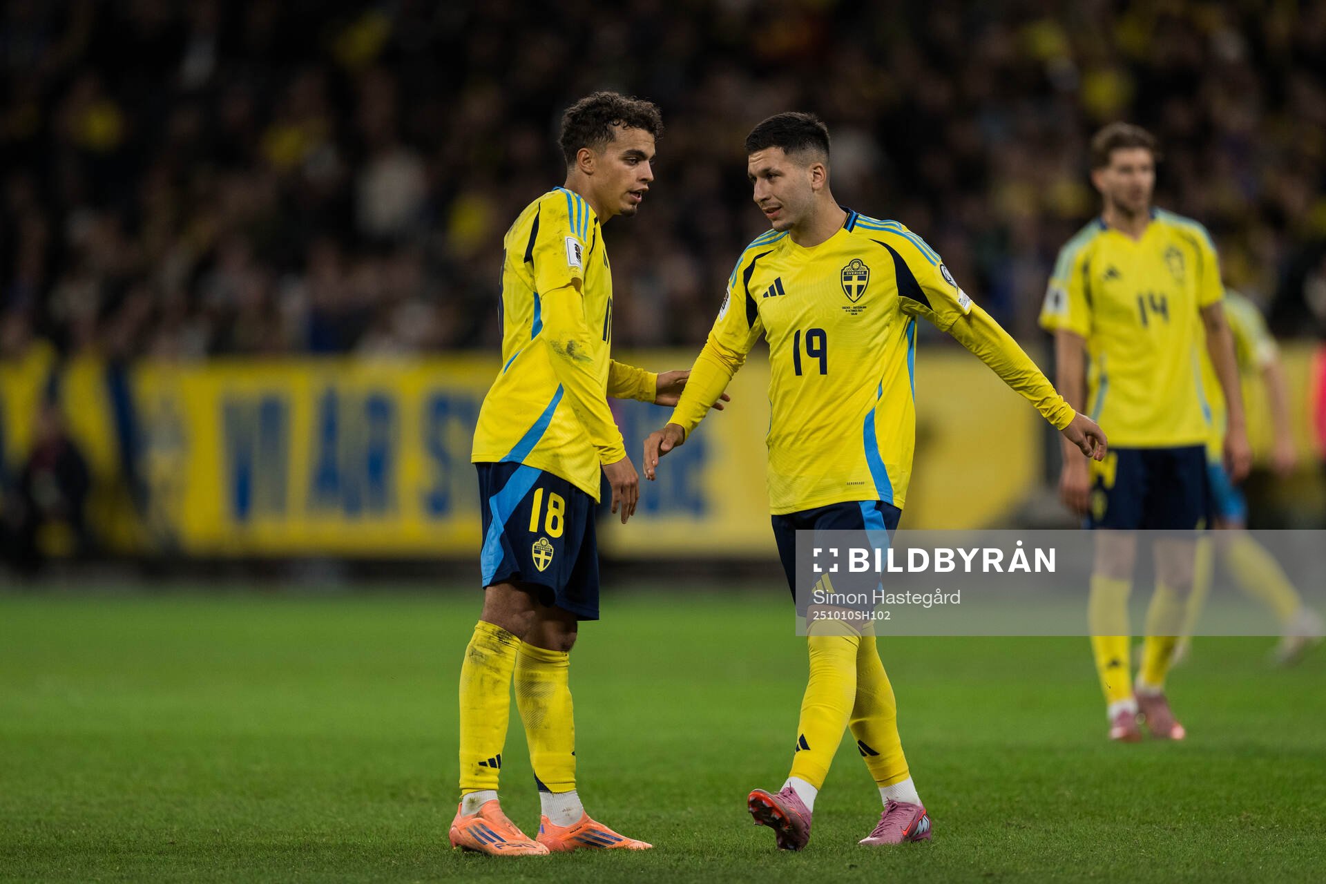 Yasin Ayari and Roony Bardghji of Sweden