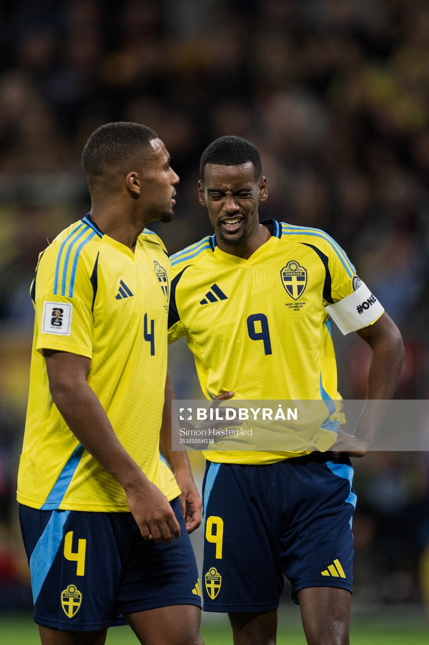 Isak Hien and Alexander Isak of Sweden