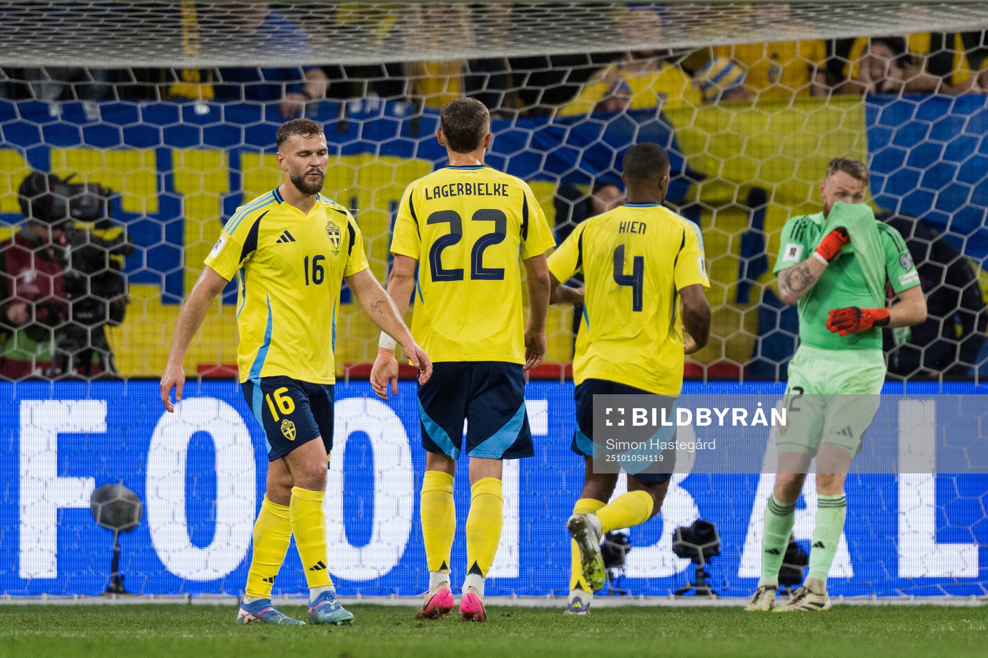 Jesper Karlström of Sweden looks dejected