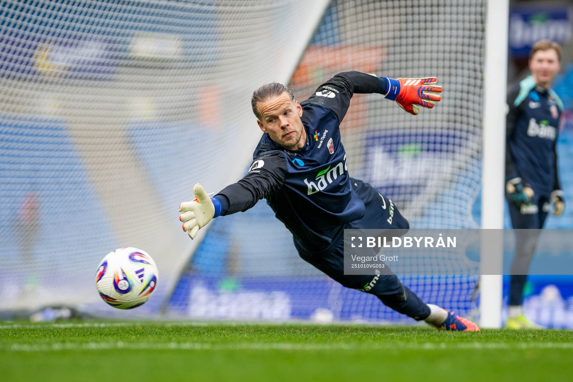 Goalkeeper Ørjan Håskjold Nyland of the Norwegian