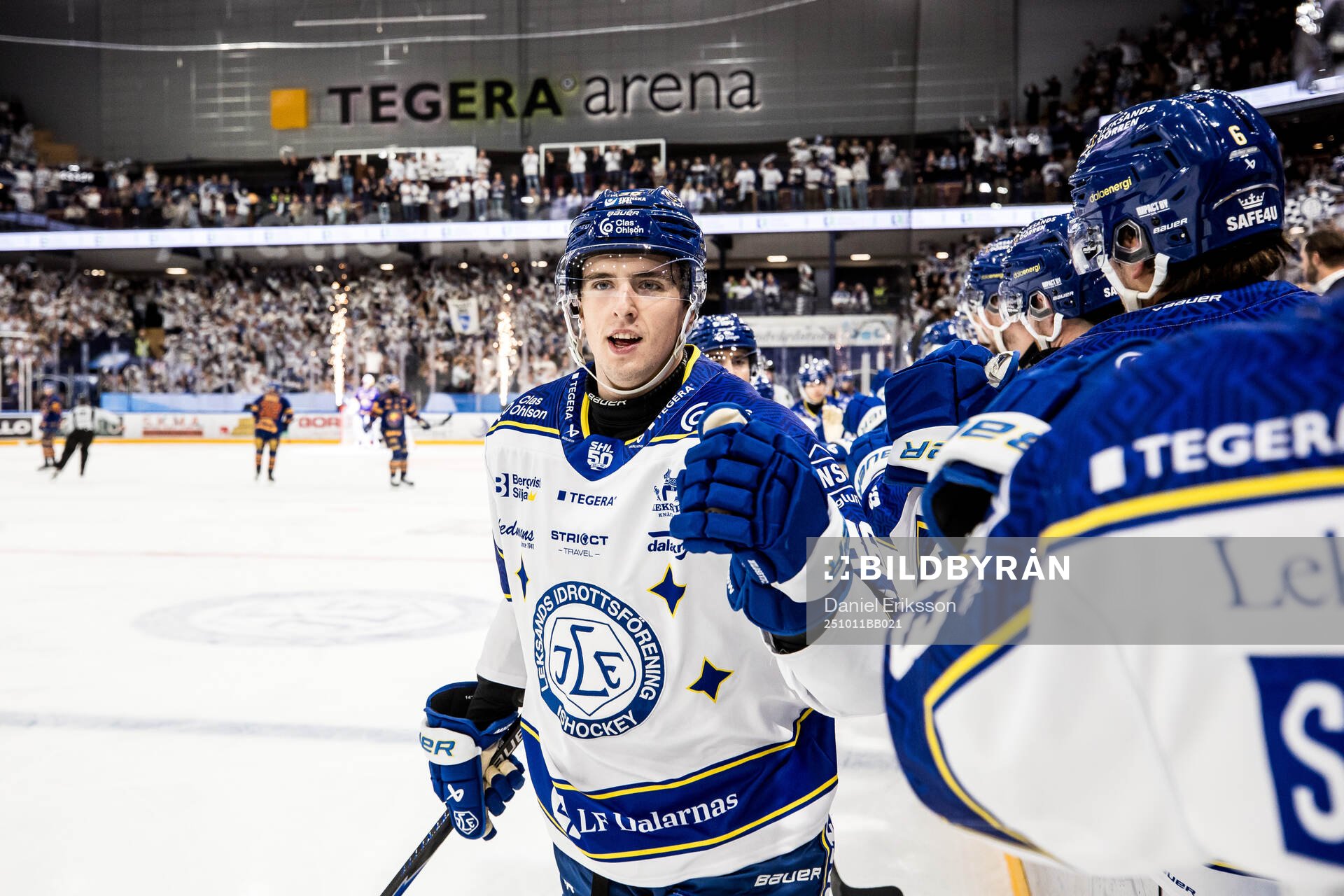 Leksands Stefan Milosevic jublar