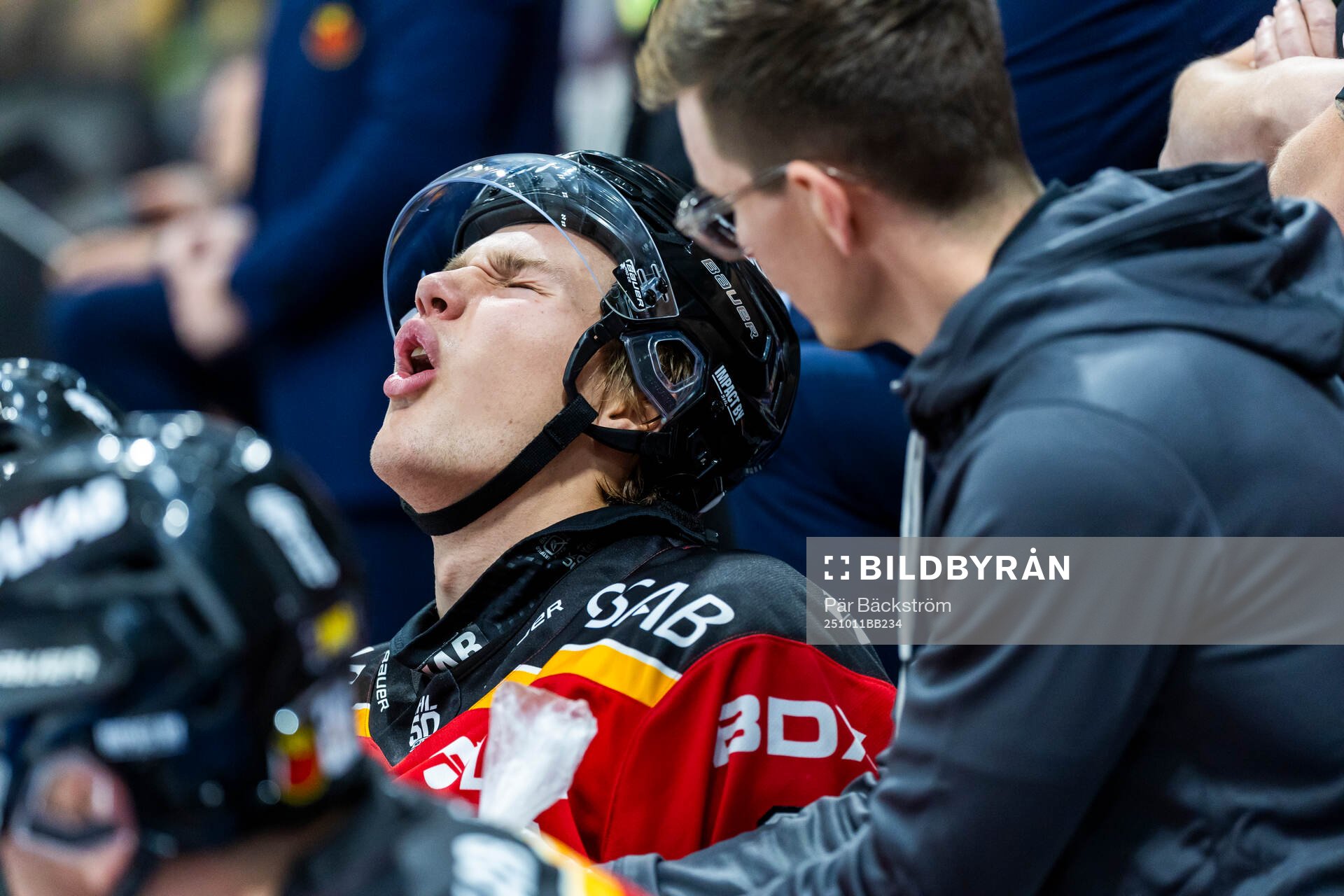 Luleås William Håkansson har ont