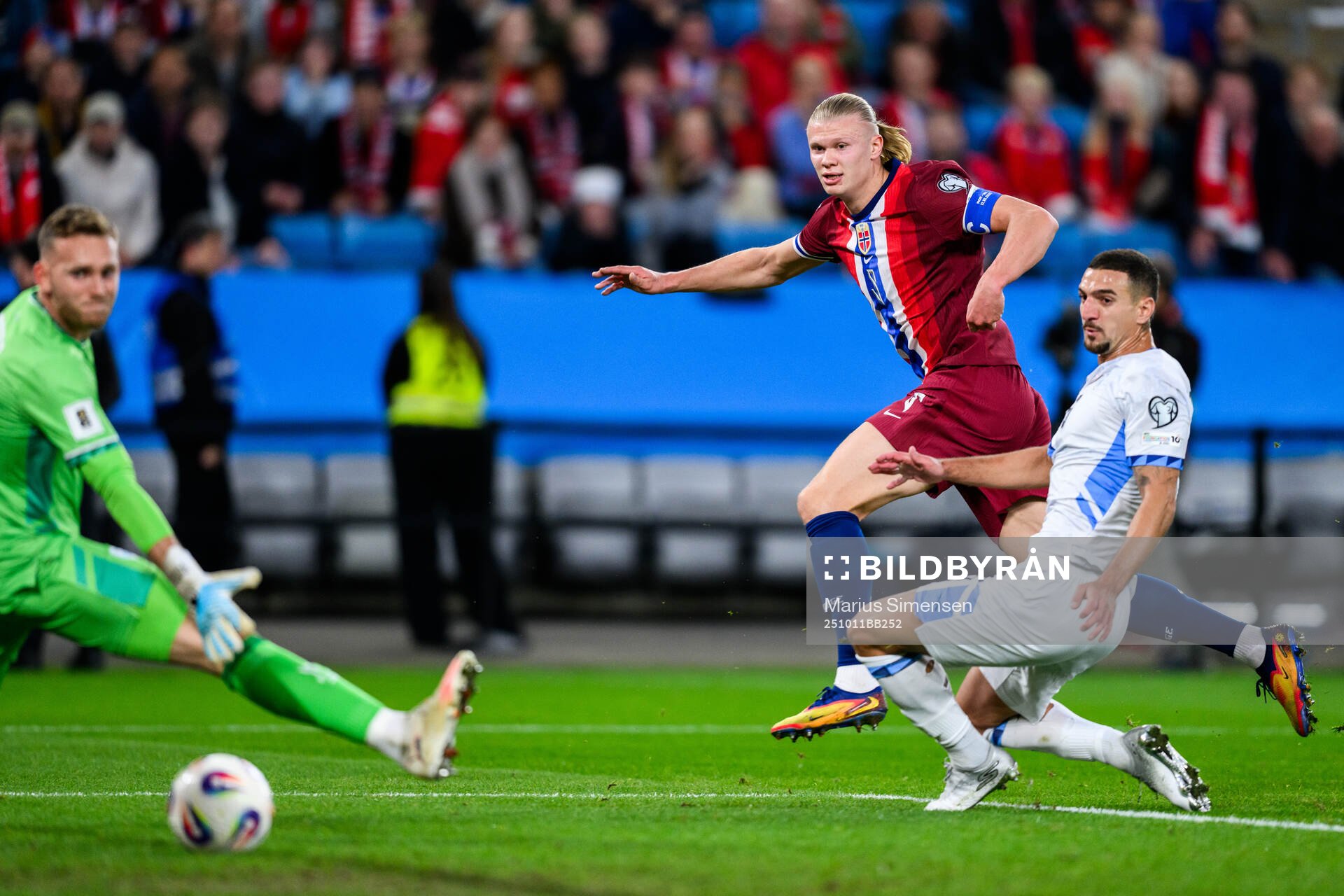 Erling Braut Haaland of Norway scores 2-0