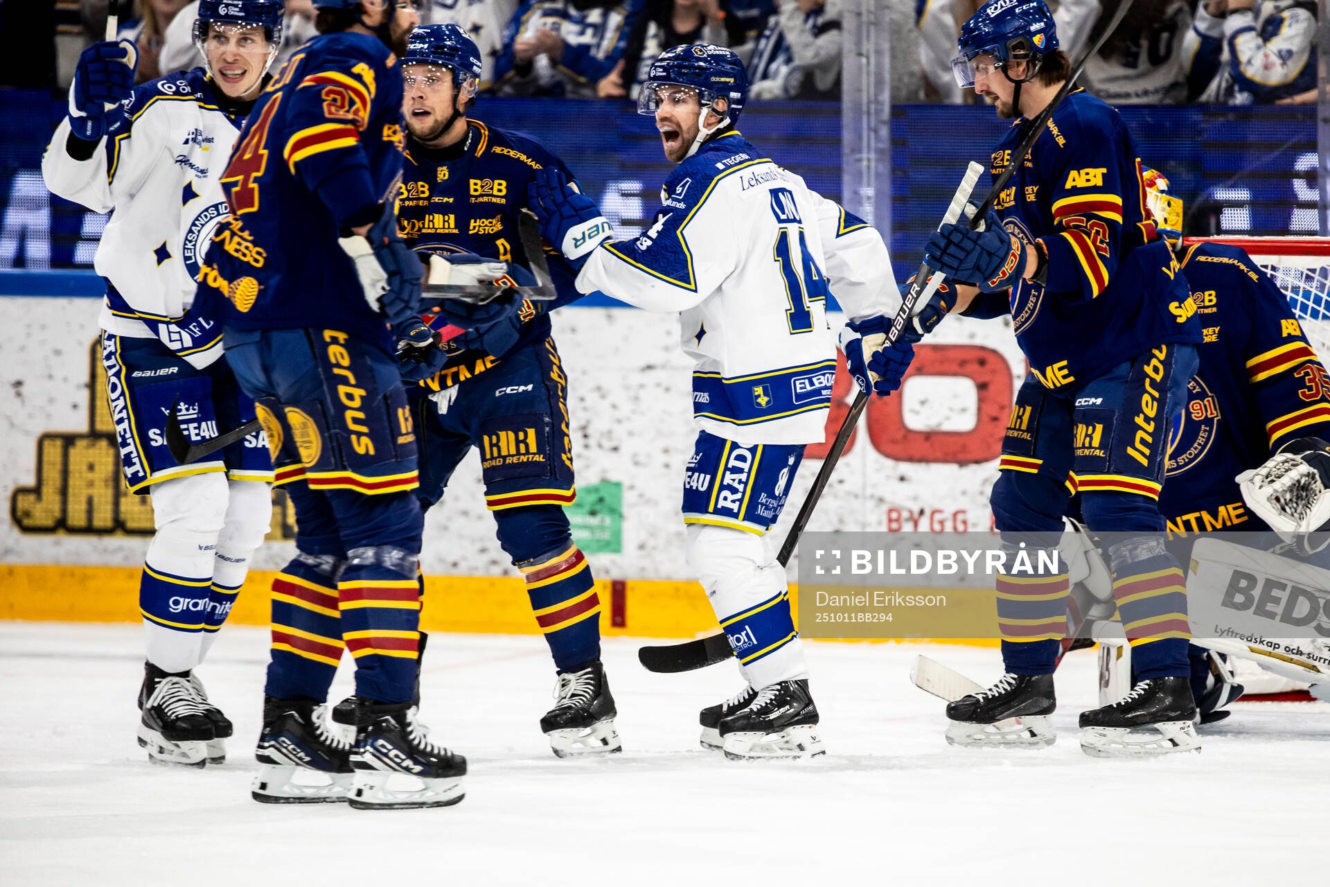 Leksands Oskar Lang jublar
