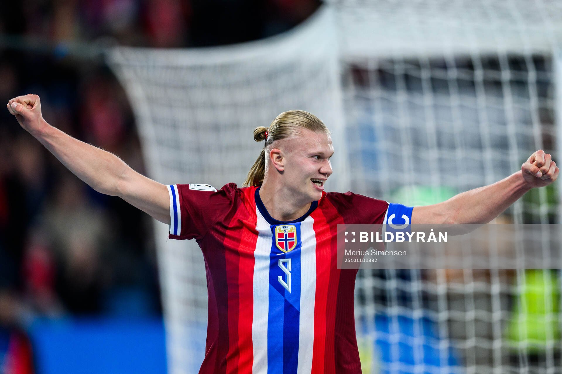 Erling Braut Haaland of Norway celebrates