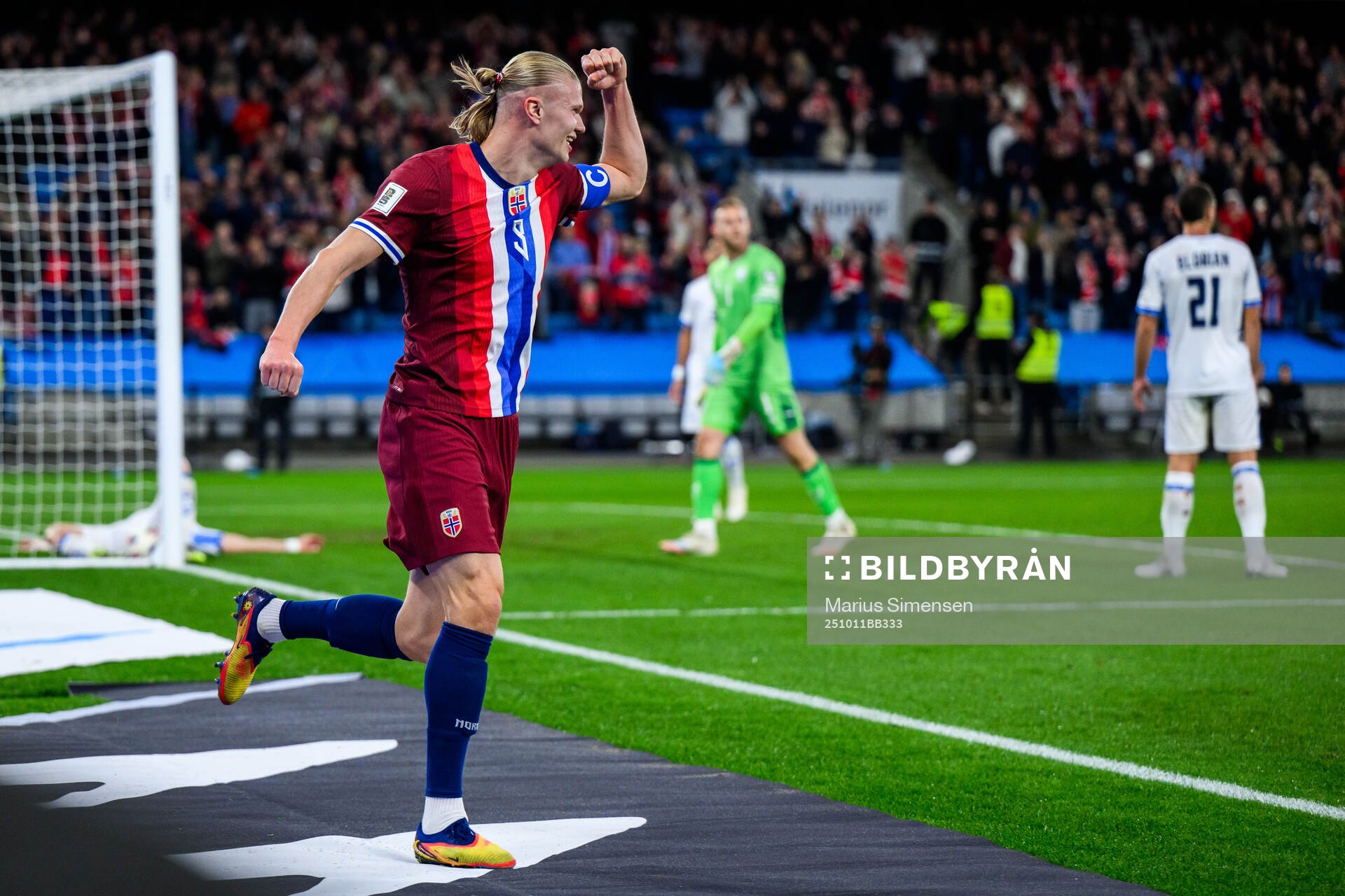 Erling Braut Haaland of Norway celebrates