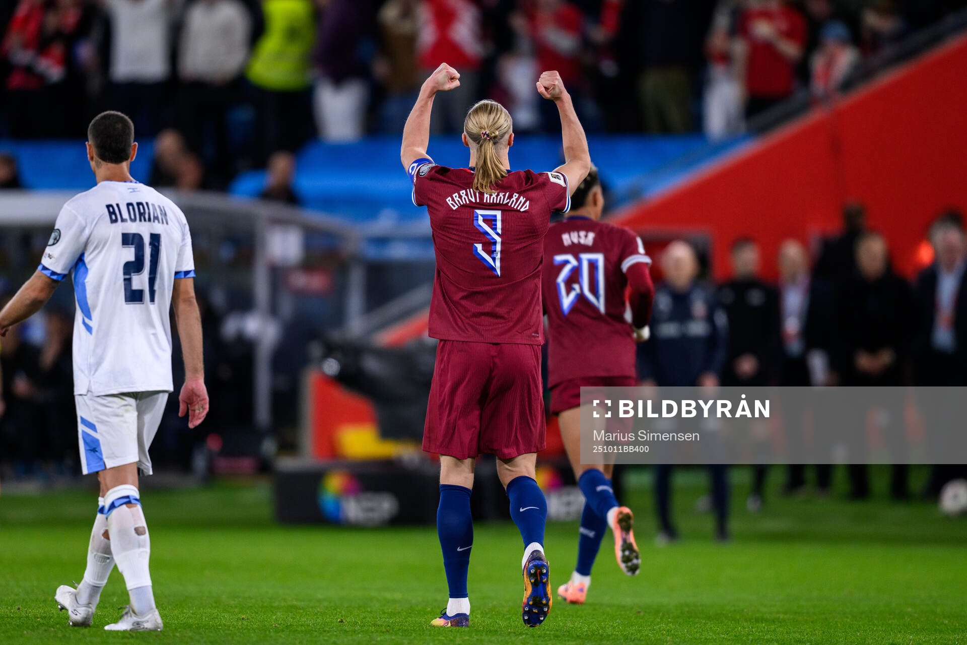 Erling Braut Haaland of Norway celebrates