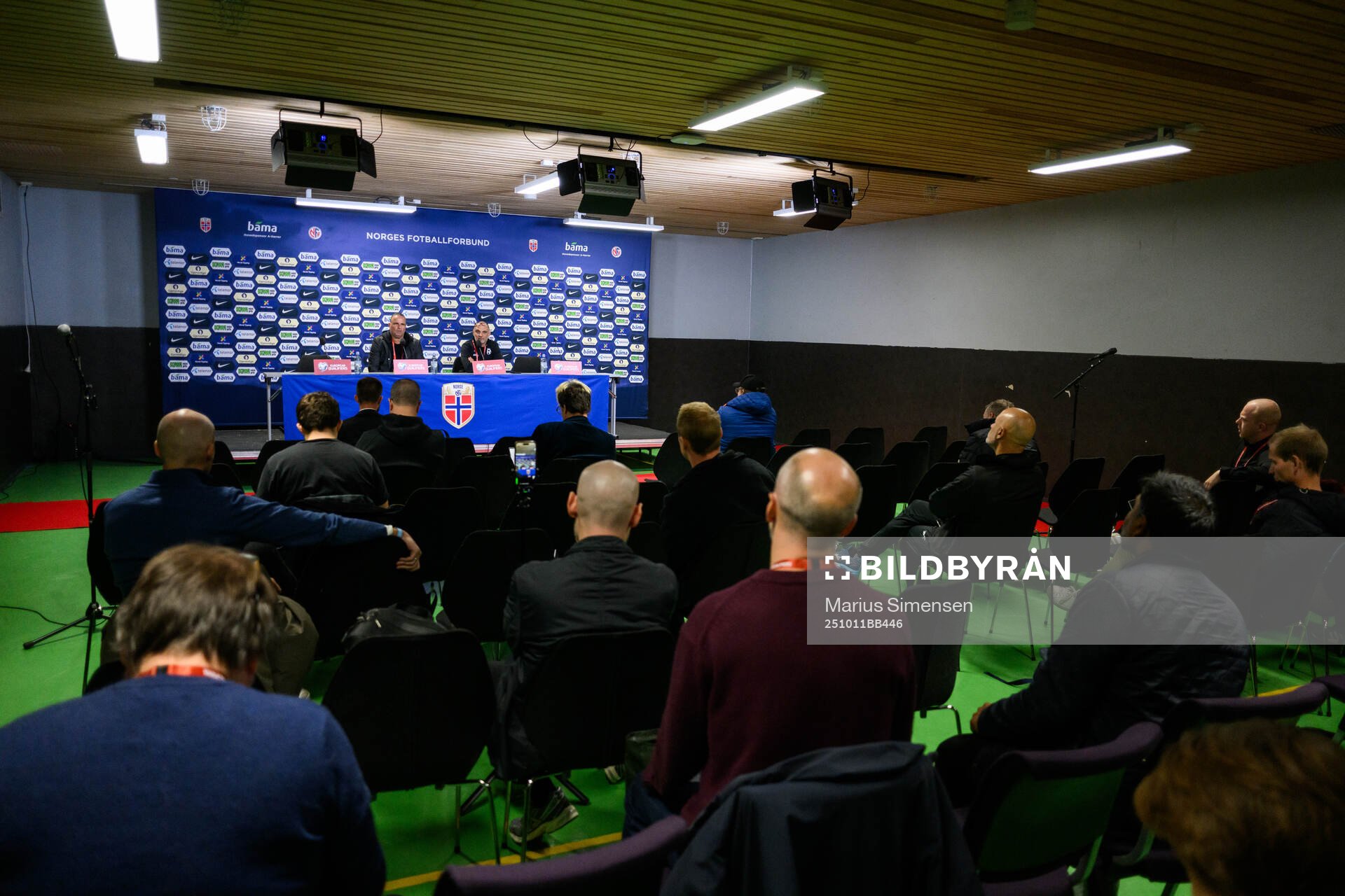 Head coach Ran Ben Simon of Israel at a press conference