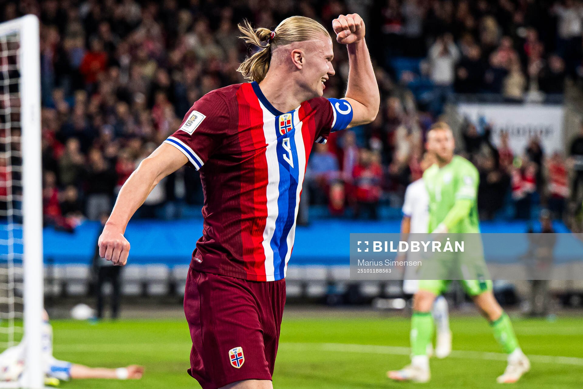 Erling Braut Haaland of Norway celebrates