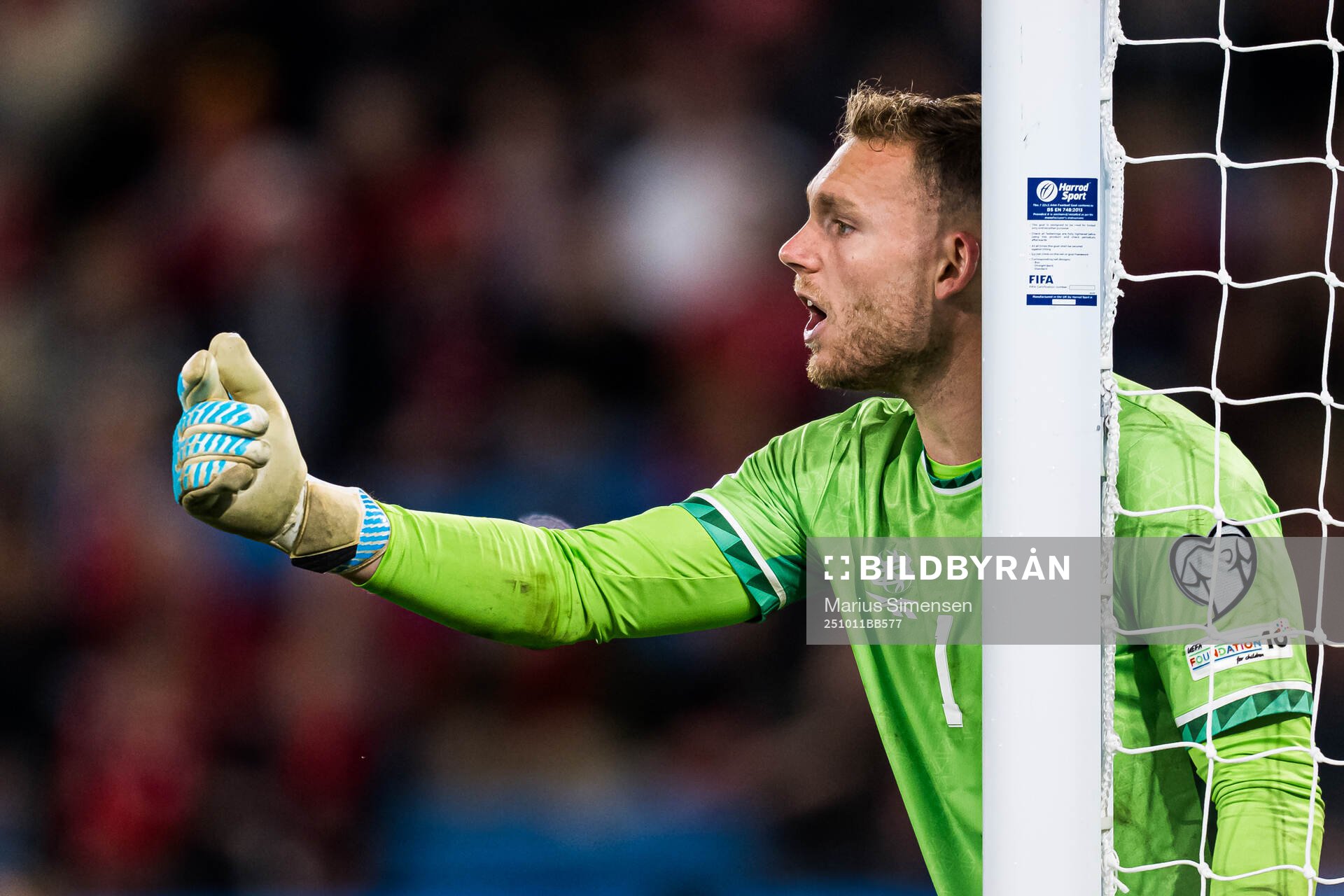 Goalkeeper Daniel Peretz of Israel