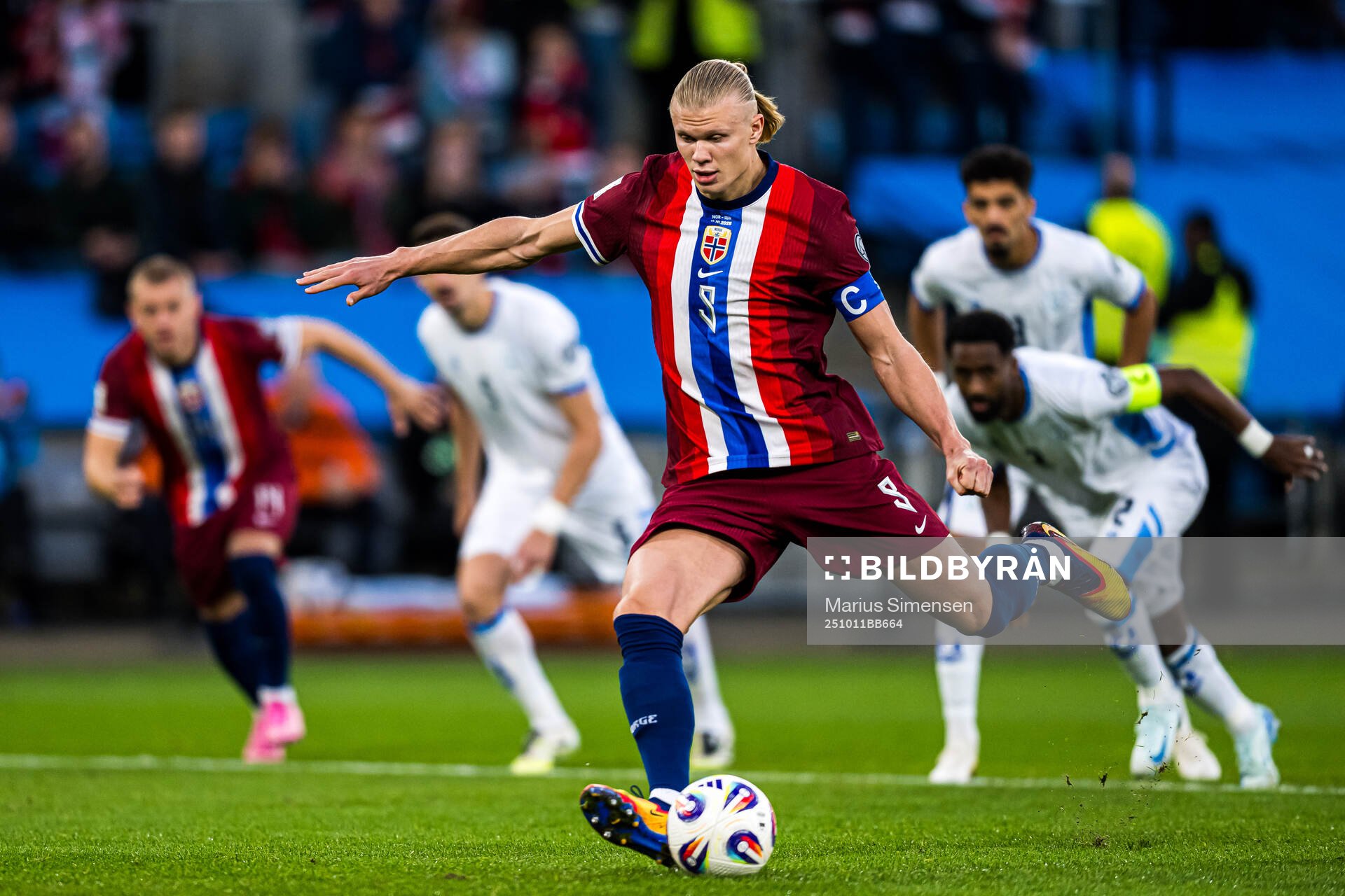 Erling Braut Haaland of Norway missing a chance to score