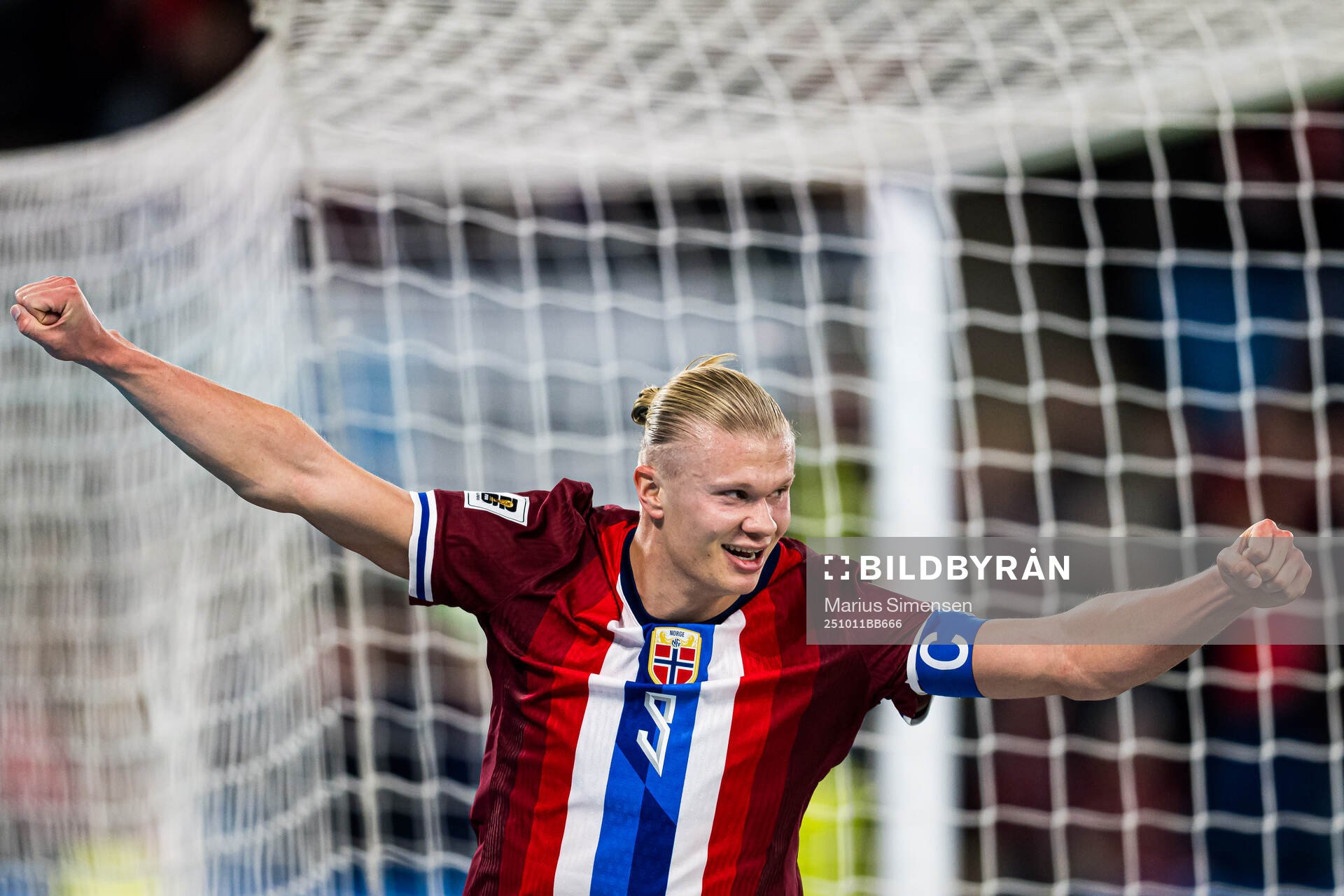 Erling Braut Haaland of Norway celebrates