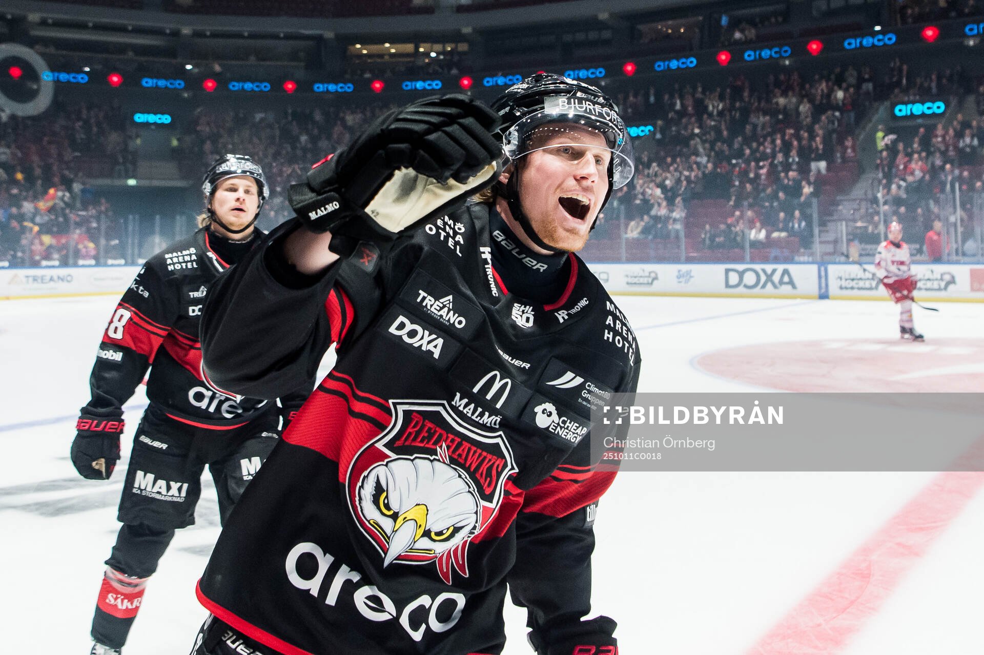 Malmö Redhawks Robin Salo jublar