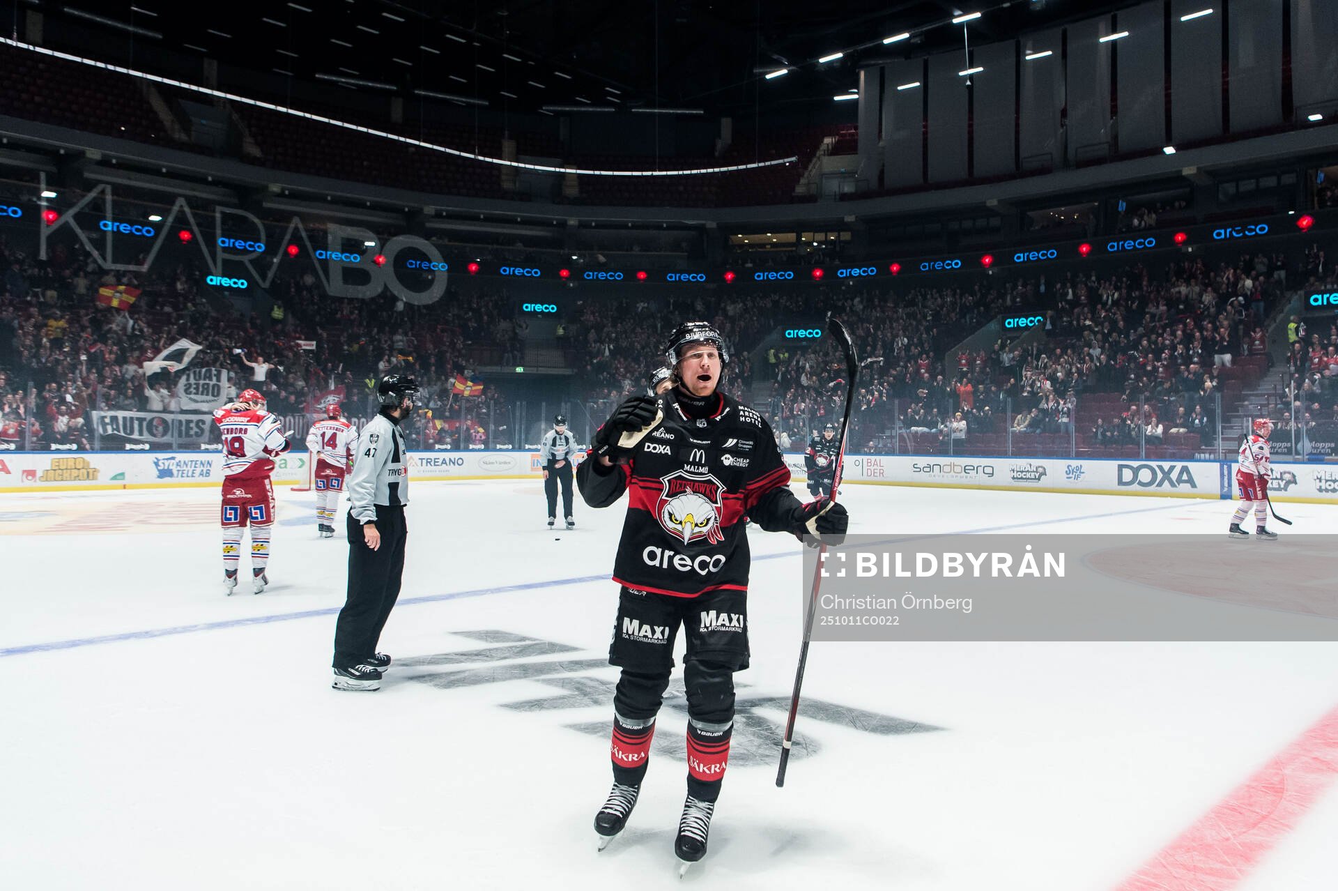 Malmö Redhawks Robin Salo jublar