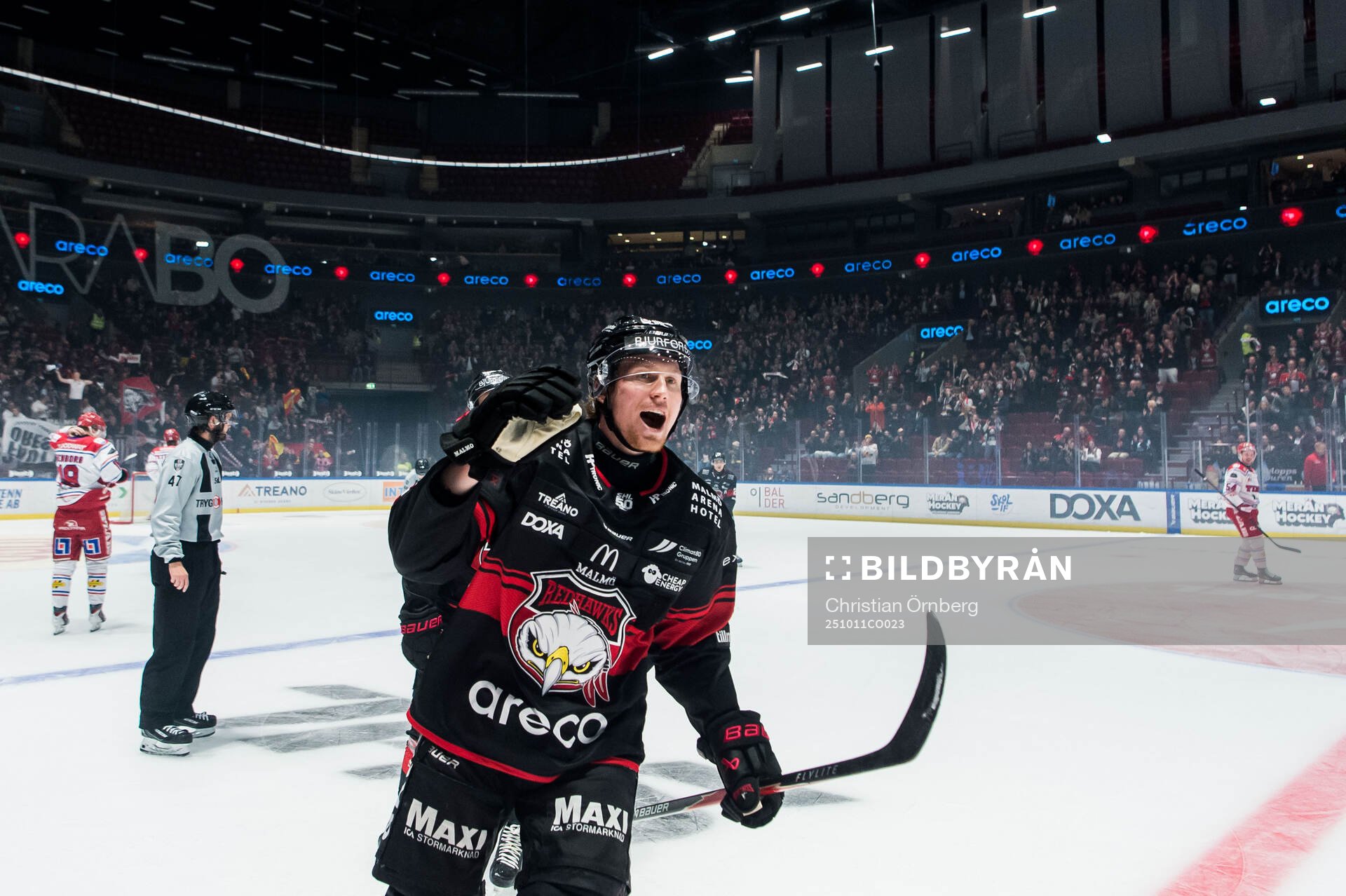 Malmö Redhawks Robin Salo jublar